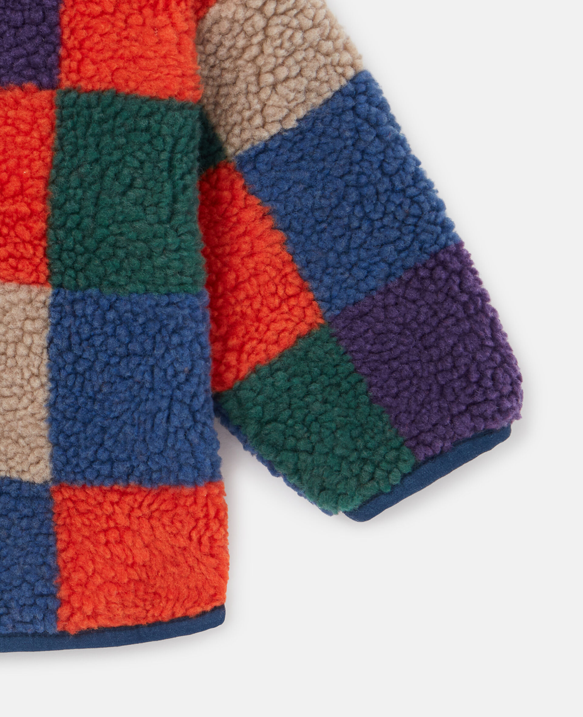 Checkerboard Fleece Jacket-Pink-large image number 3