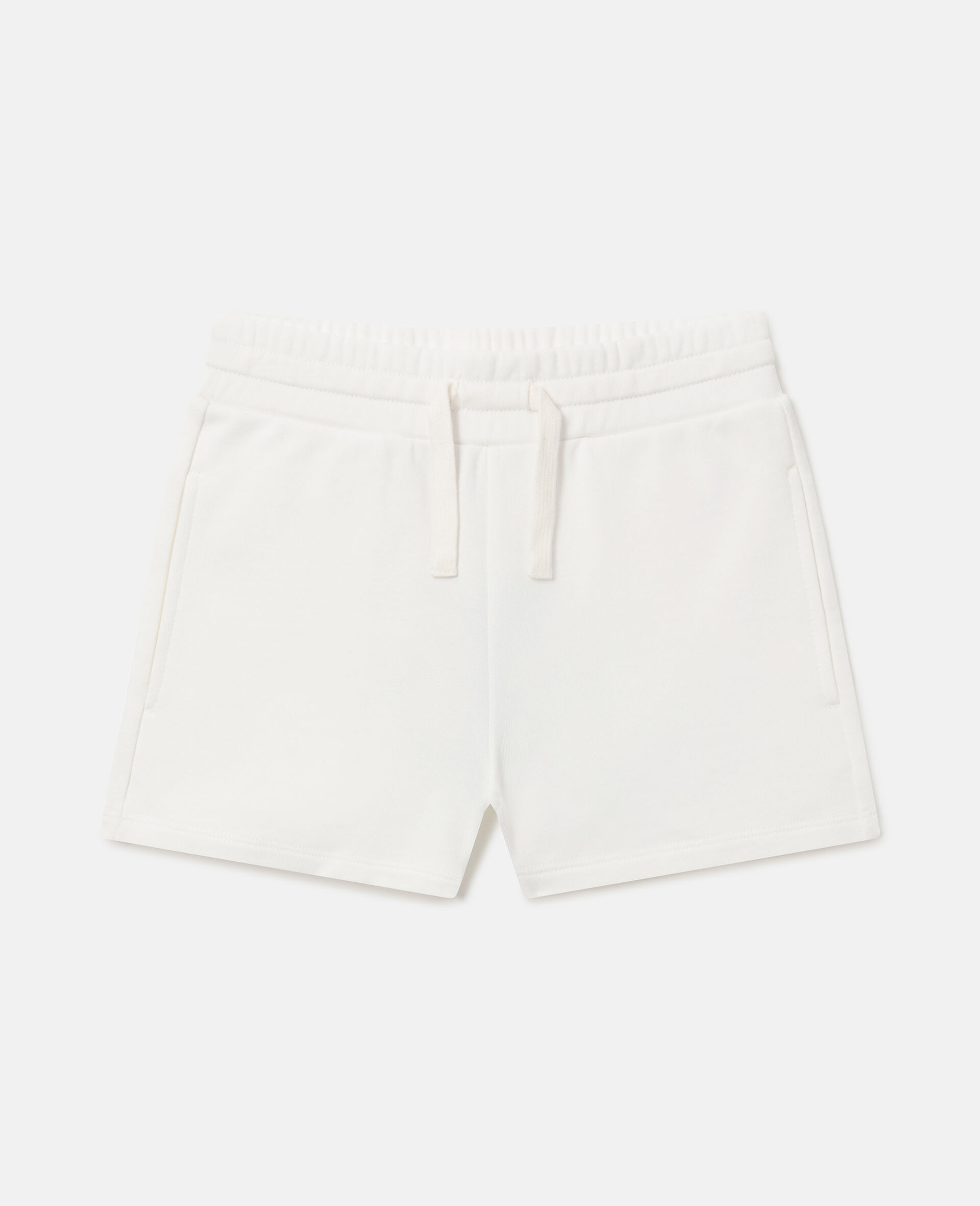 Embroidered Jersey Shorts-Cream-medium