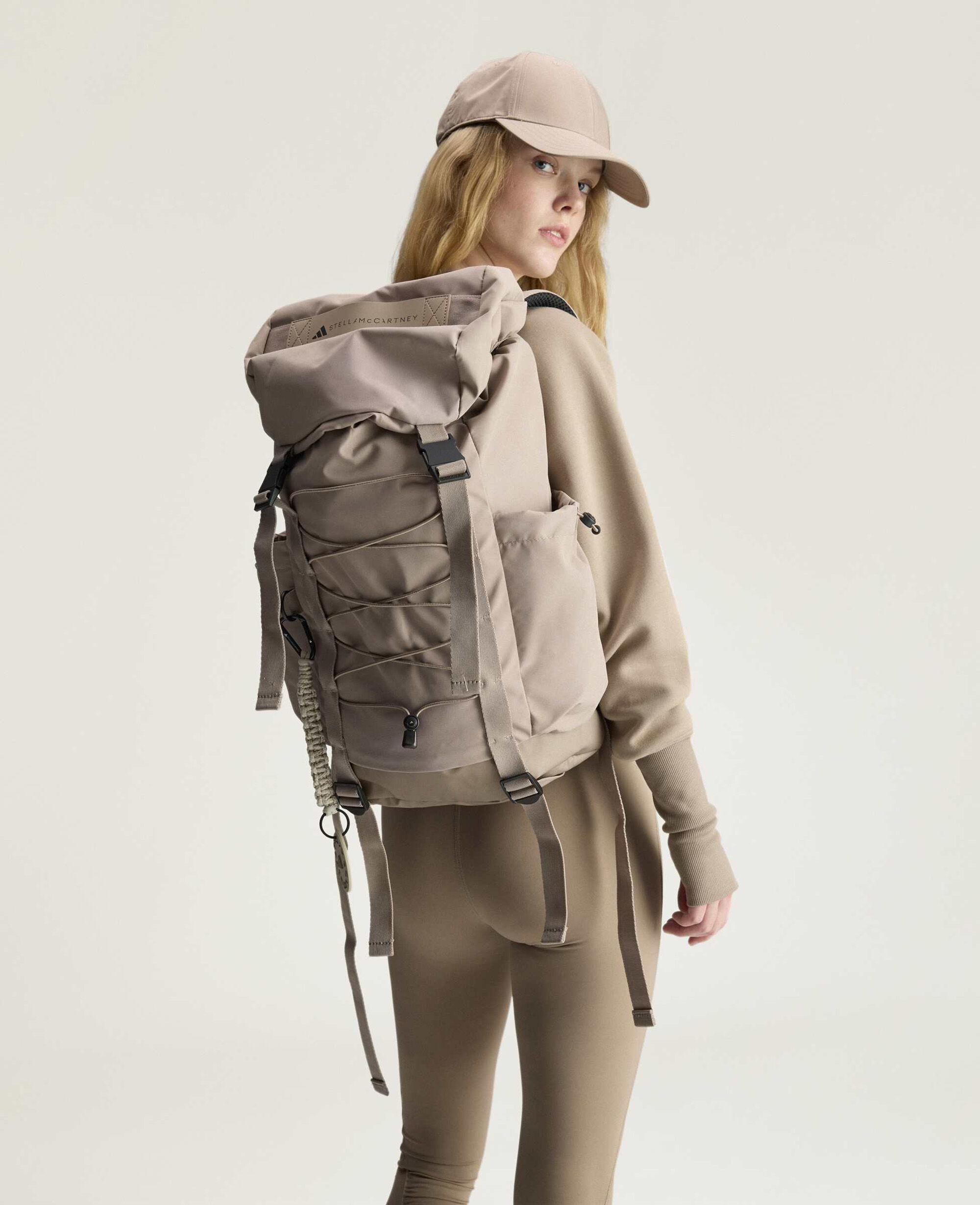 Women Chalky Brown Logo Hiking Backpack | Stella McCartney US