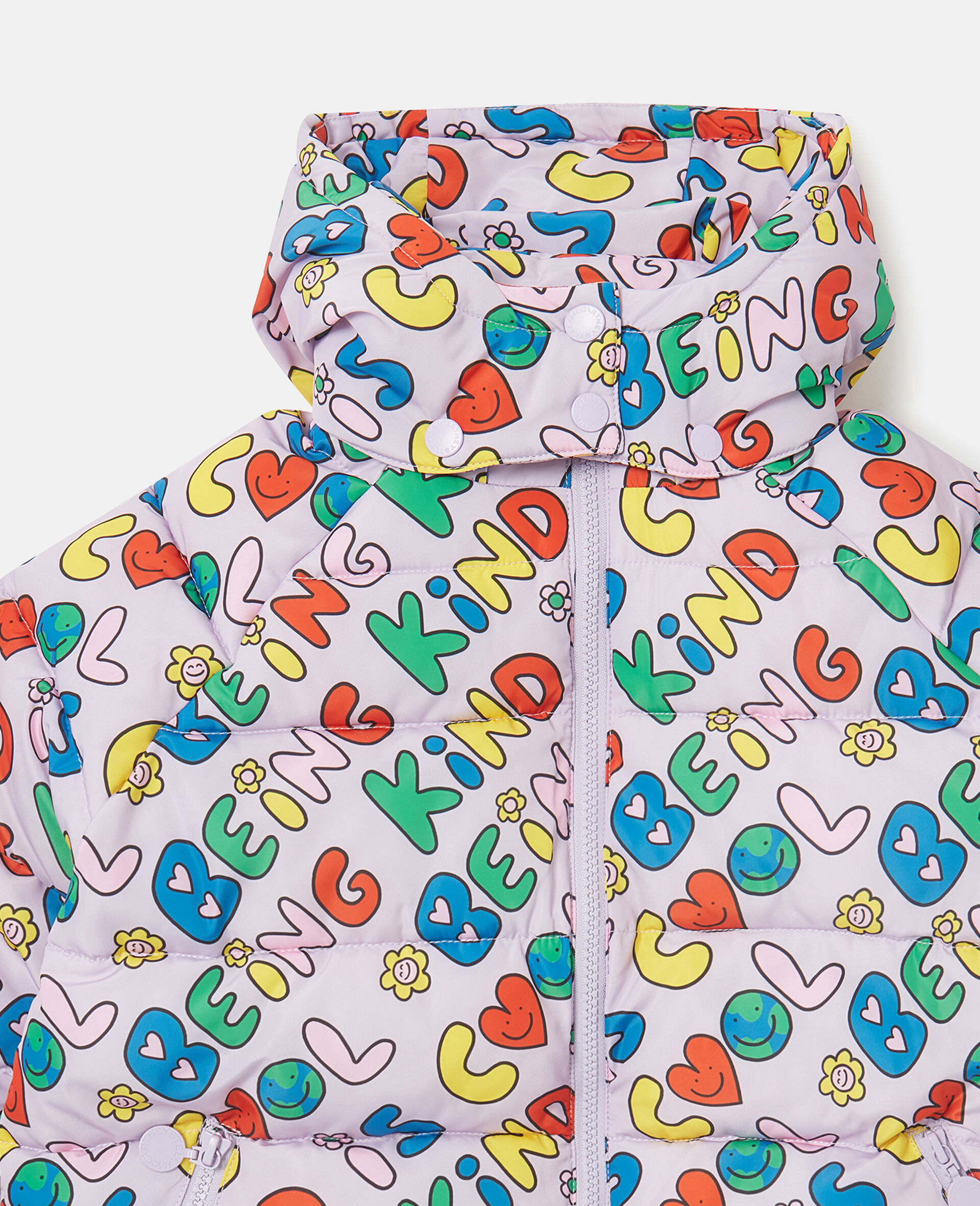 Earth Friends Text Print Raincoat-Purple-medium Earth Friends Text Print Raincoat-Purple-medium