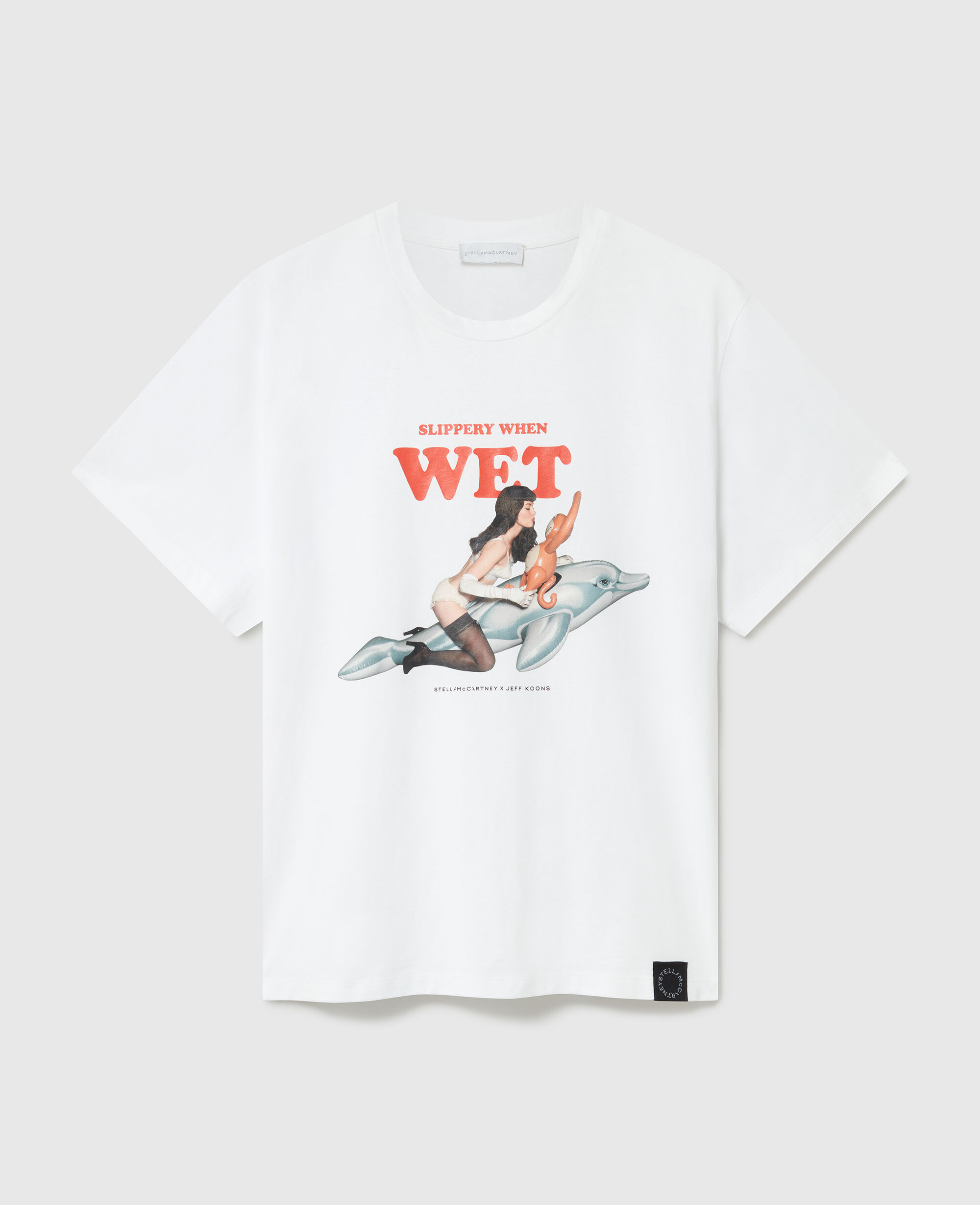 Women Pure white Jeff Koons Slippery When Wet T-Shirt
