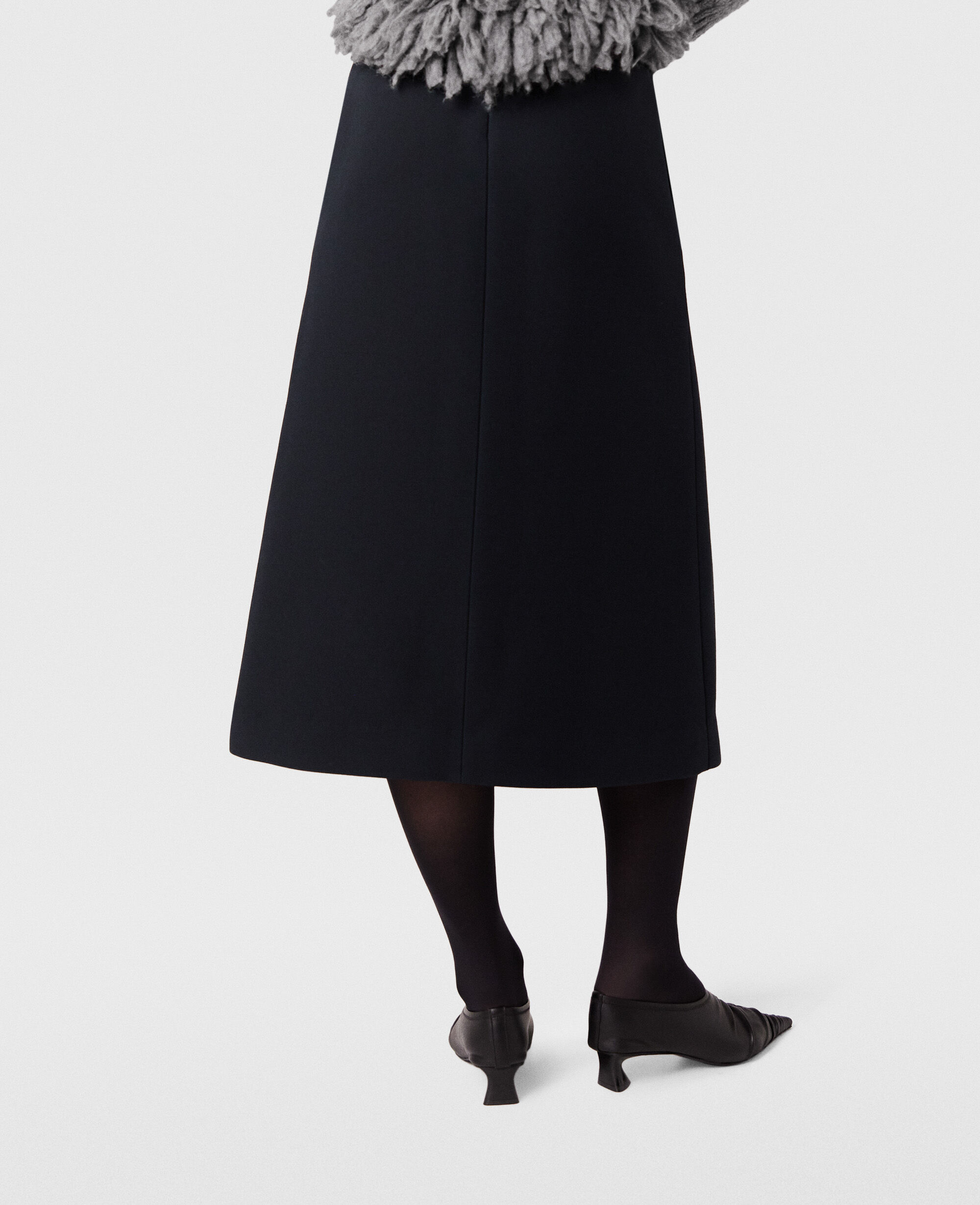 Kick flare black skirt hot sale