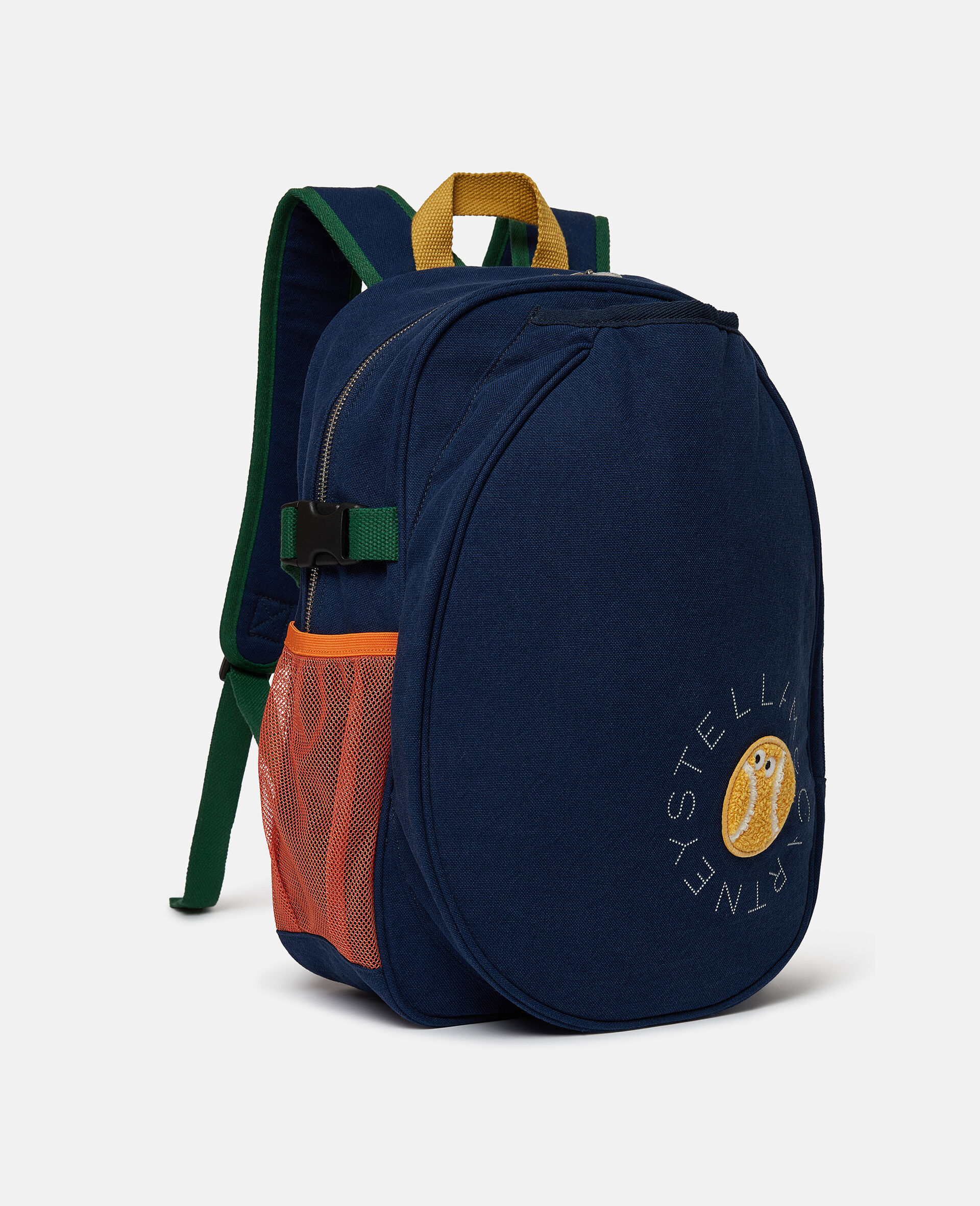 Tennis Ball Motif Backpack-Blue-large image number 2