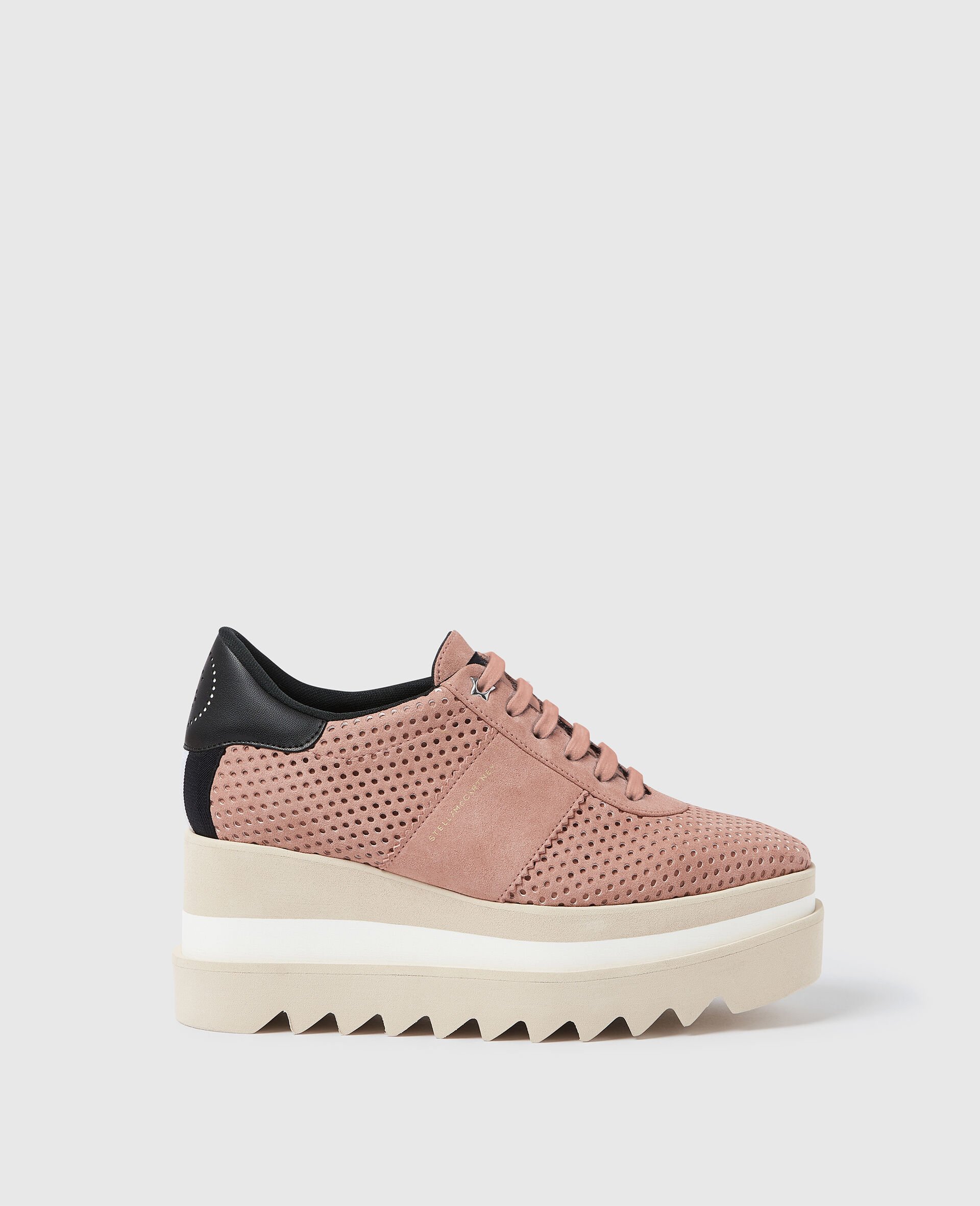 Sneak-Elyse Perforated Platform Sneakers-Pink-medium