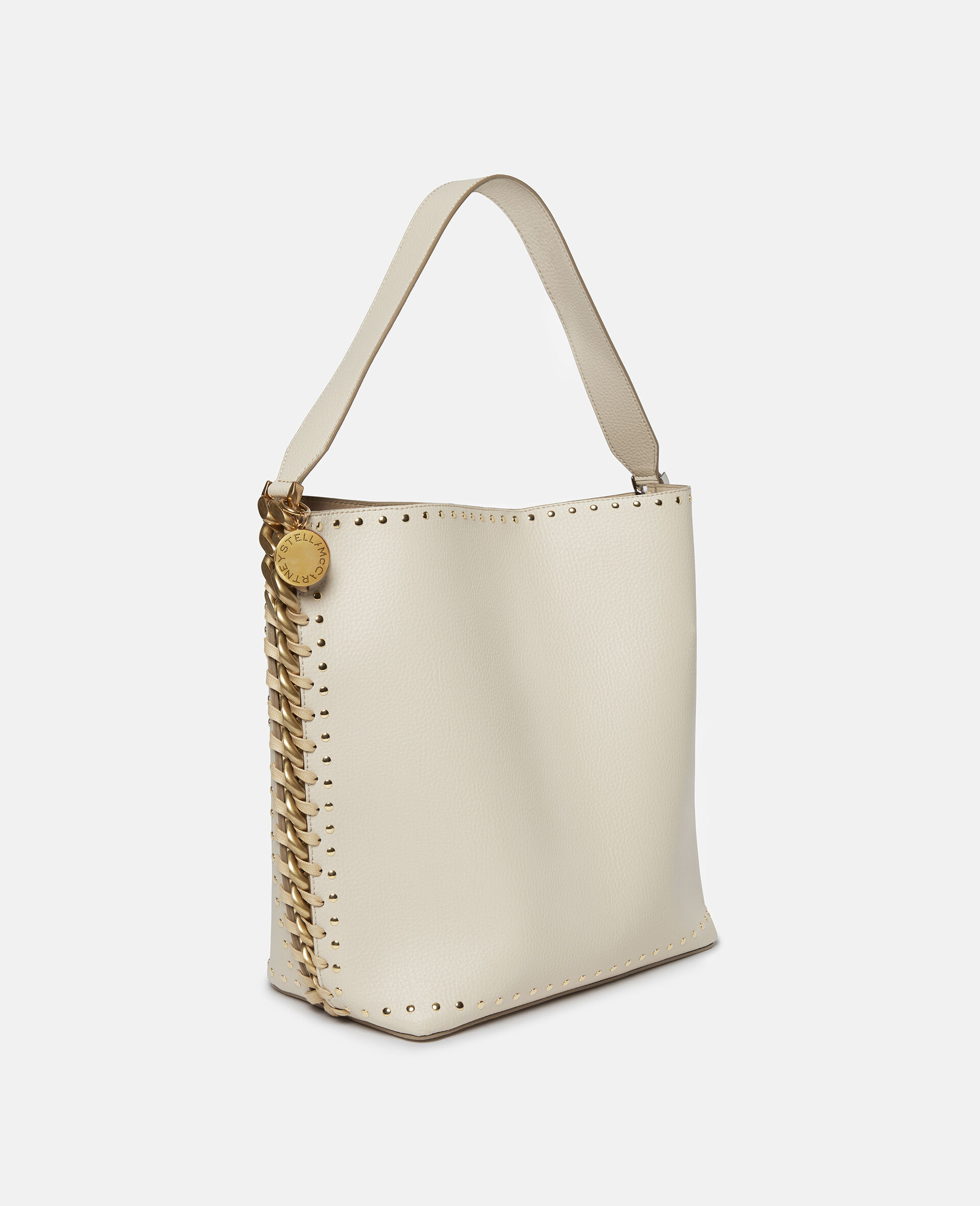 Frayme Studded Grainy Alter Mat Tote Bag-Black-large image number 2