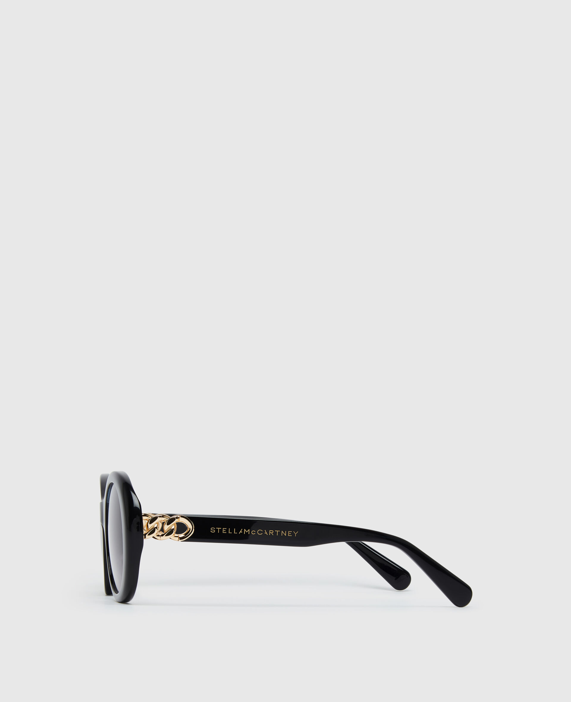 Oversized Round Gradient Sunglasses-Black-medium