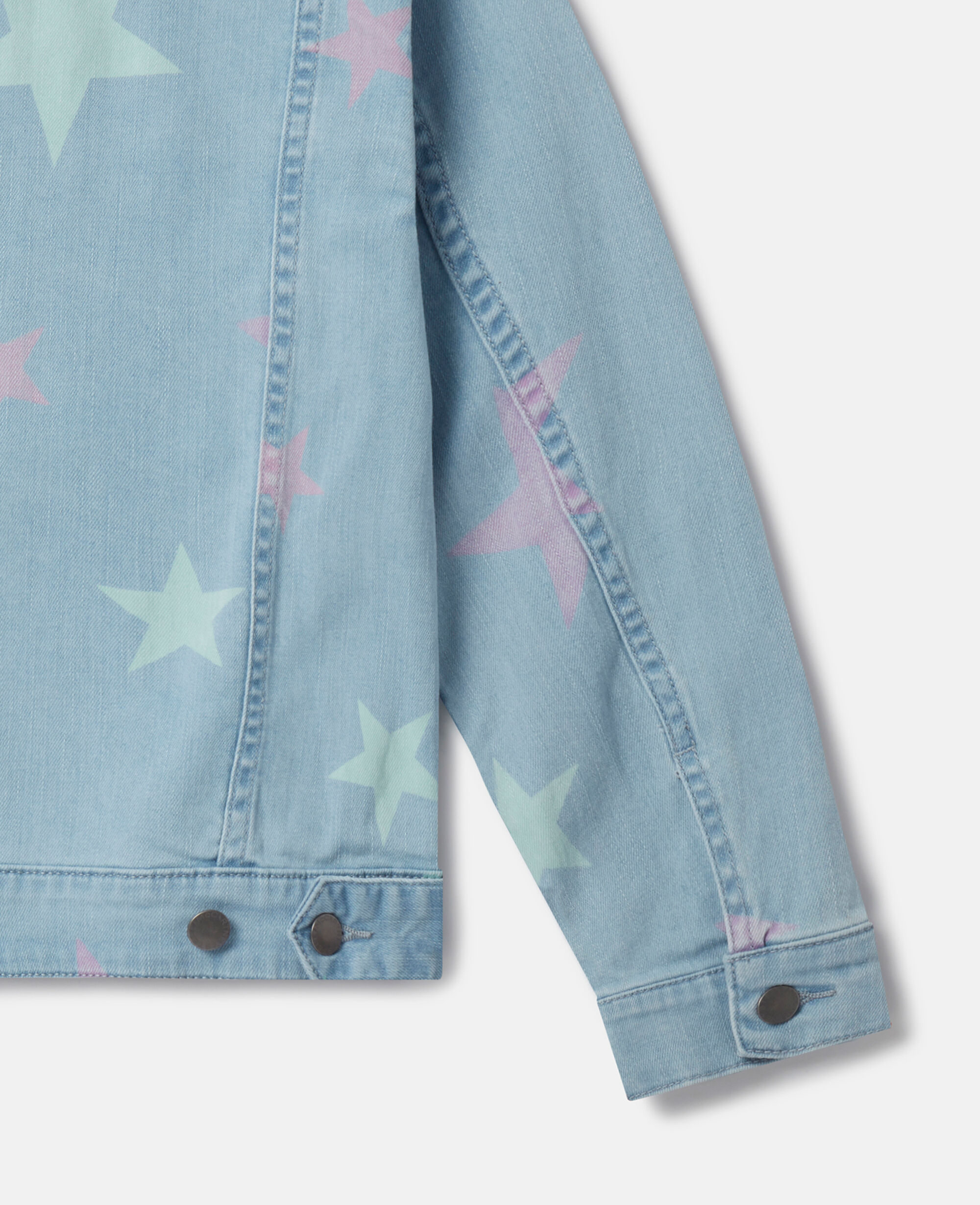 Women Blue Stella Star Print Denim Jacket Stella McCartney GB