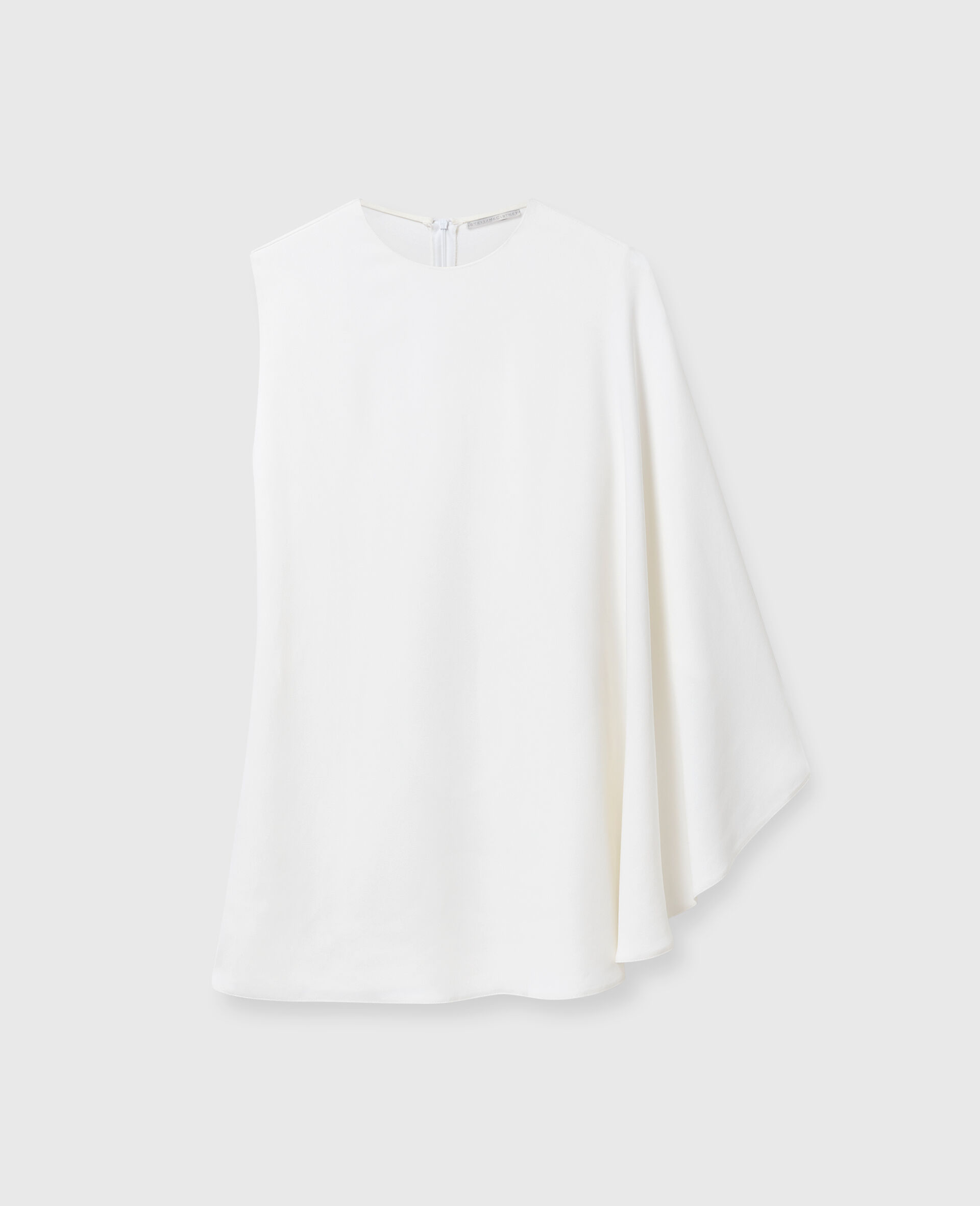 One-Sleeve Mini Dress-White-large One-Sleeve Mini Dress-White-large image number 0