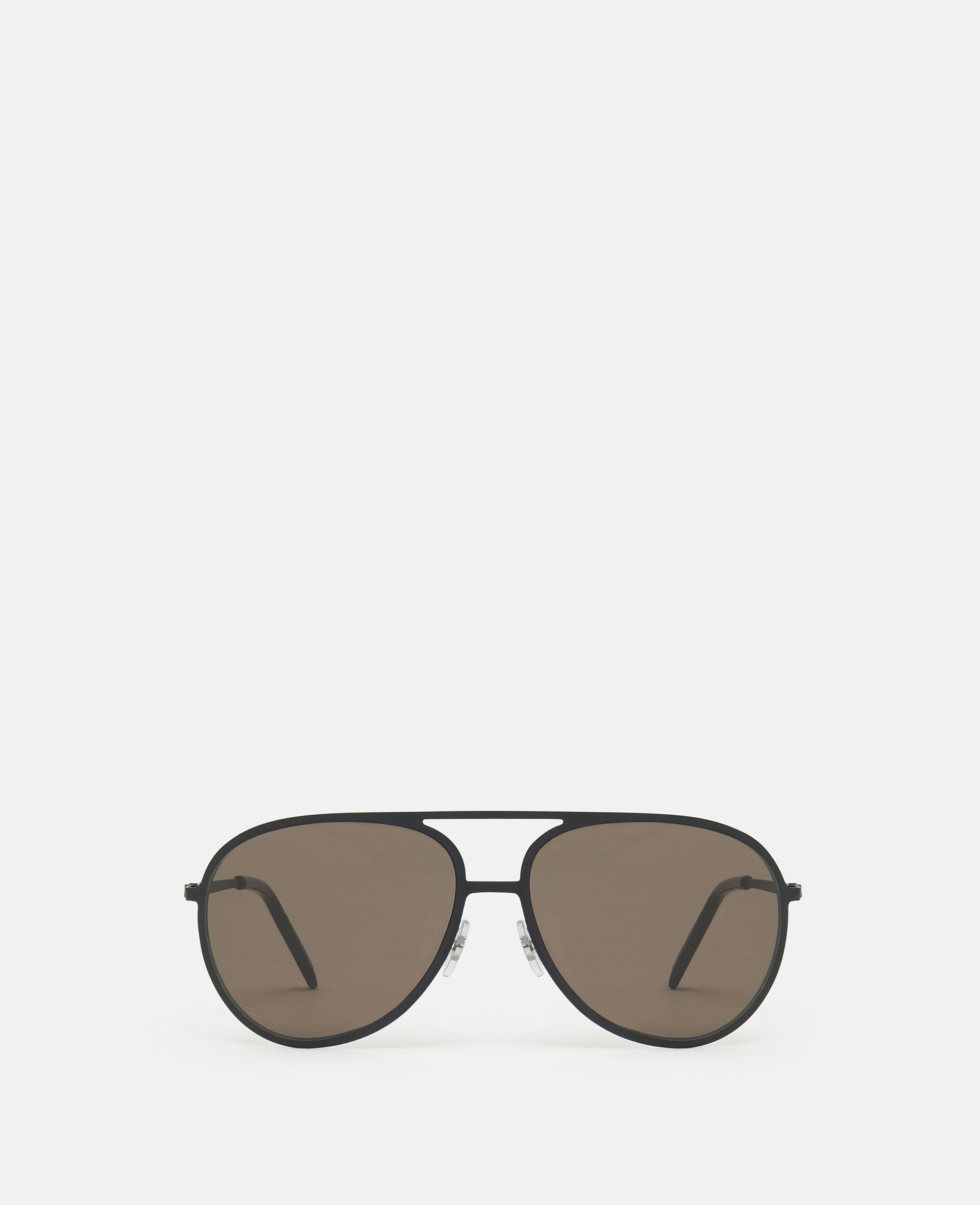 Metal Aviator Sunglasses-Black-medium