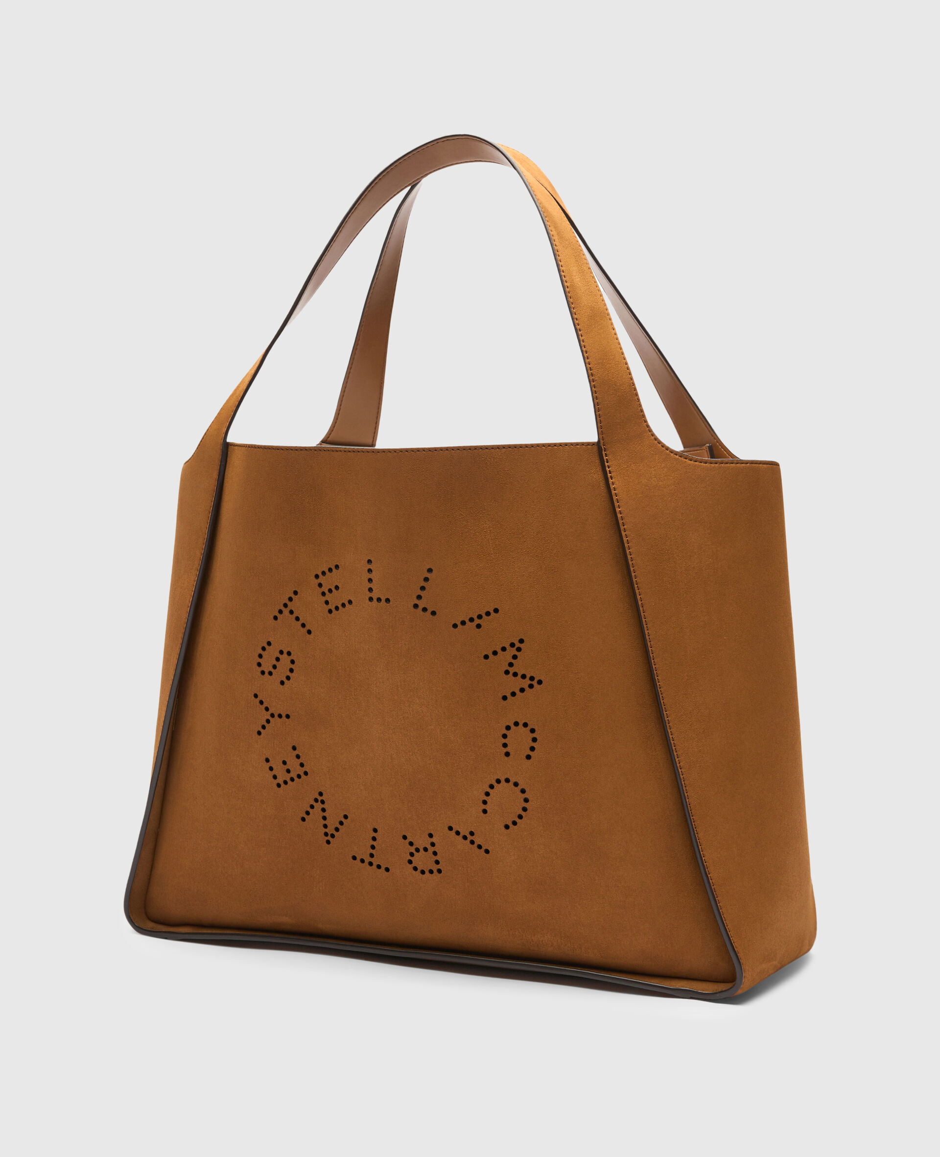 Tote Grande con Logo-Marrone-medium