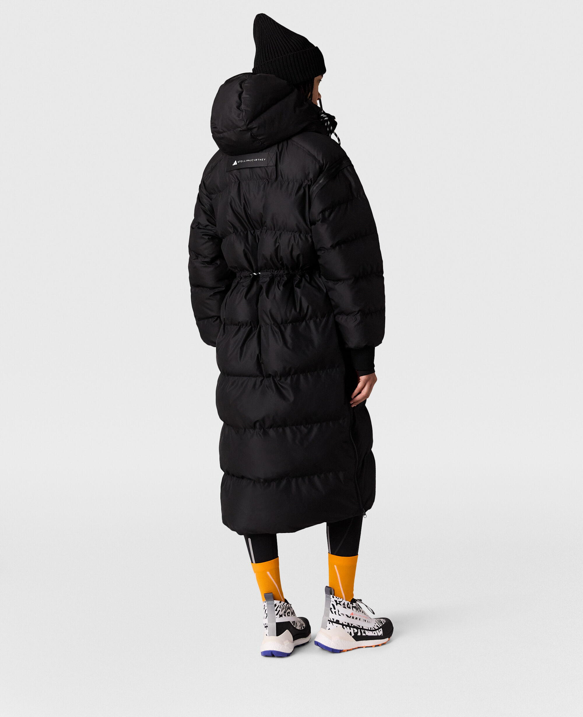 Women Black TrueCasuals Long Padded Coat | Stella McCartney US