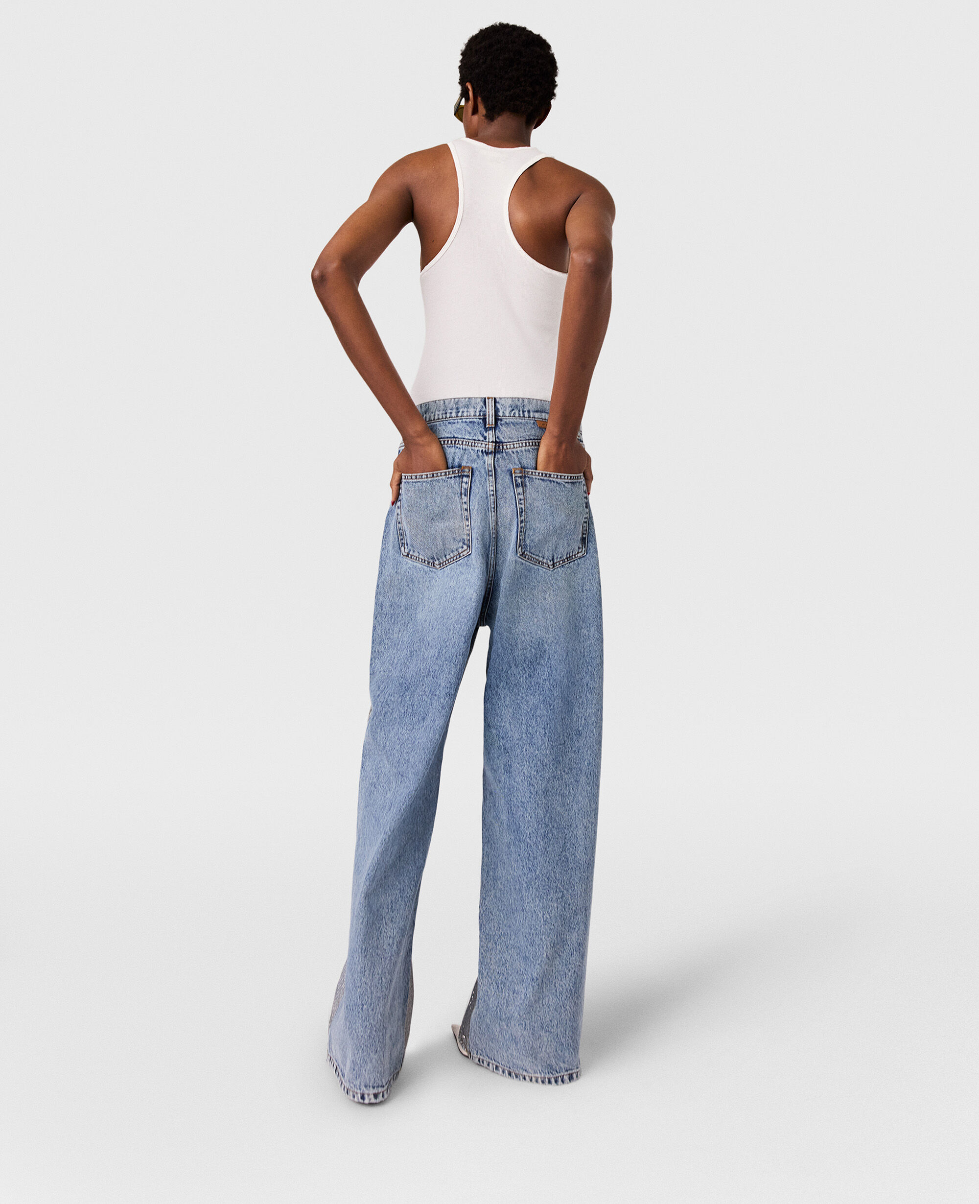Women Pure white Mother Studded Tank Top | Stella McCartney SA