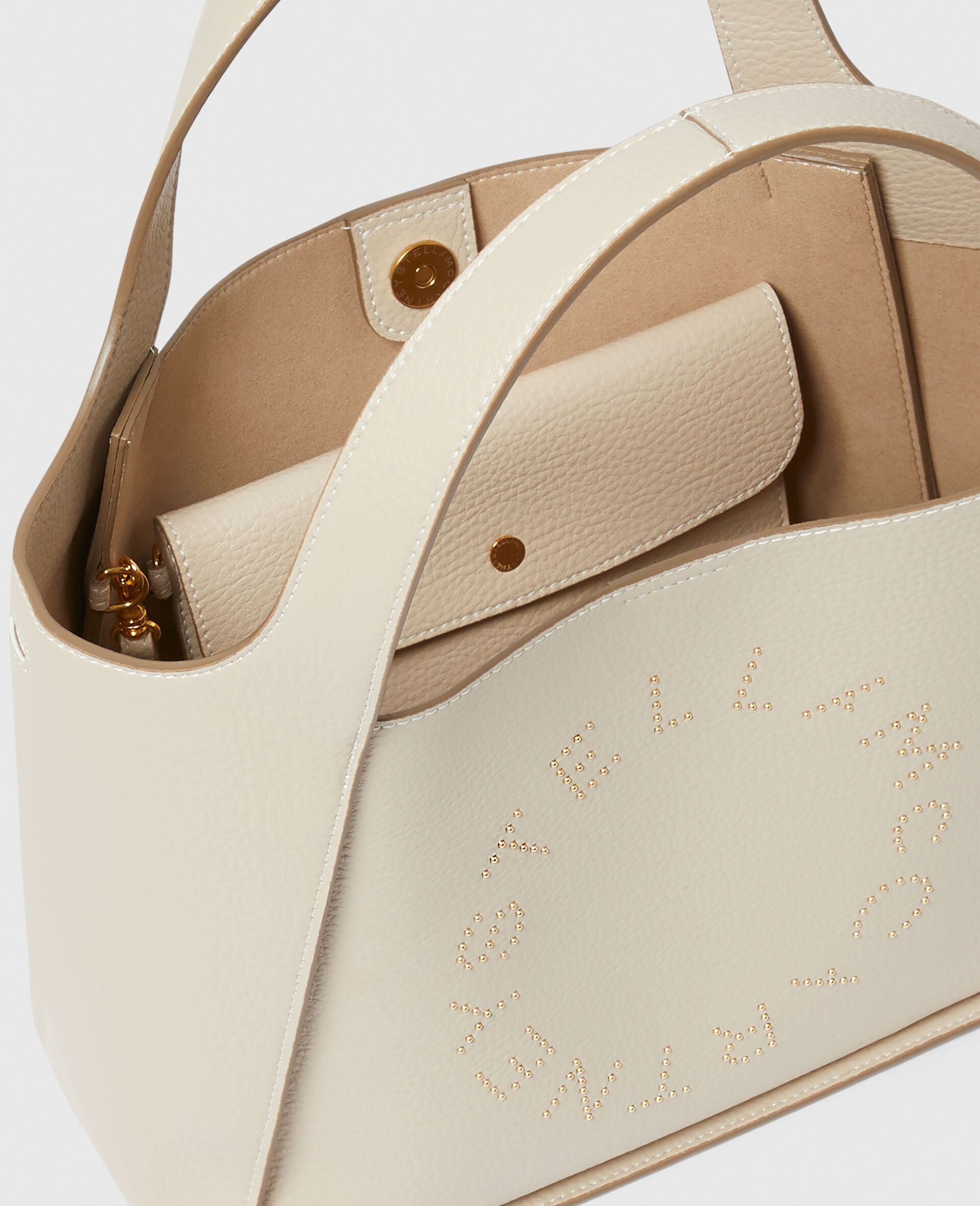 Logo Top Handle Crossbody Tote Bag-Beige-large image number 4