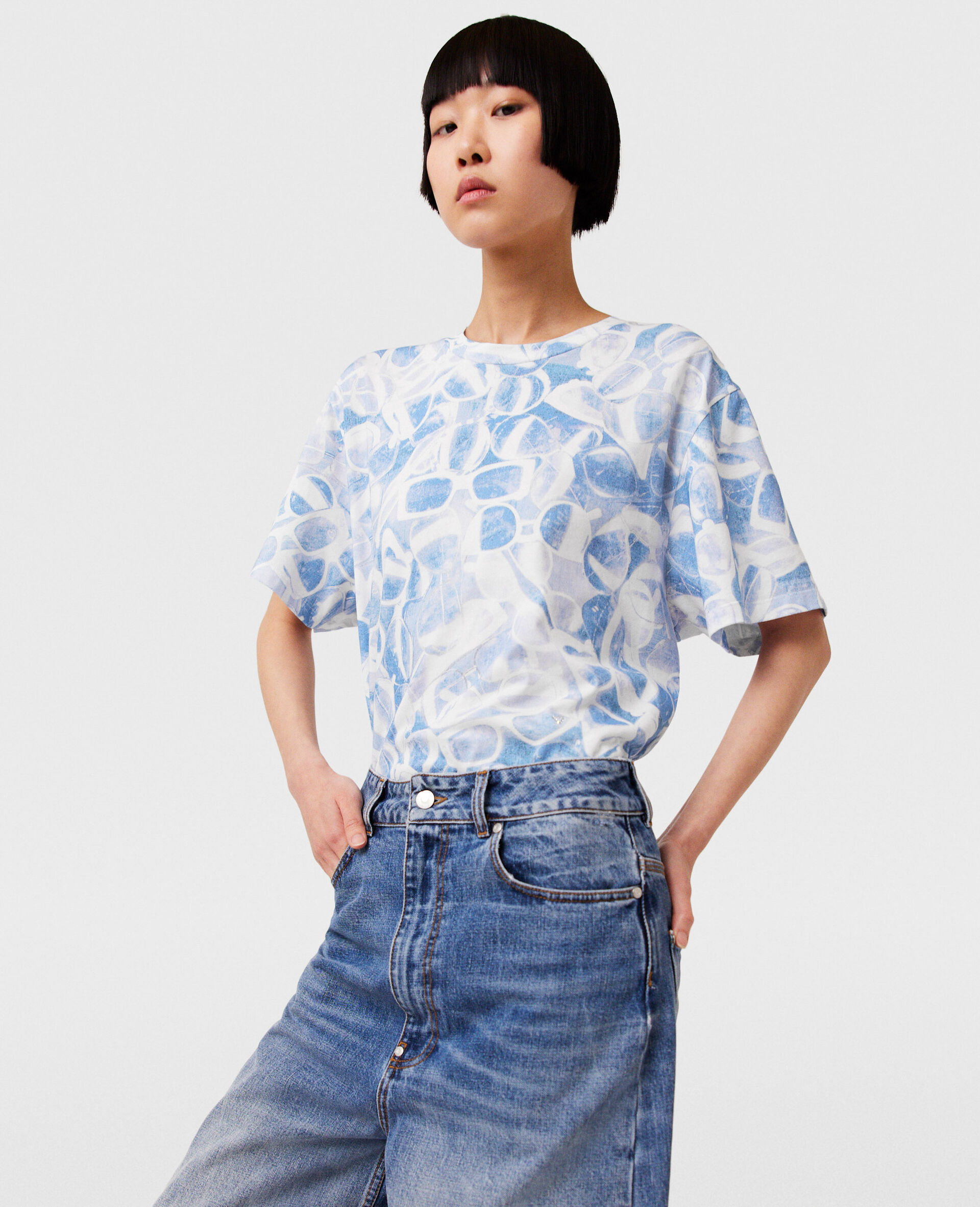 Sunglasses Print Boxy T-Shirt-Multicoloured-large Sunglasses Print Boxy T-Shirt-Multicoloured-large image number 1