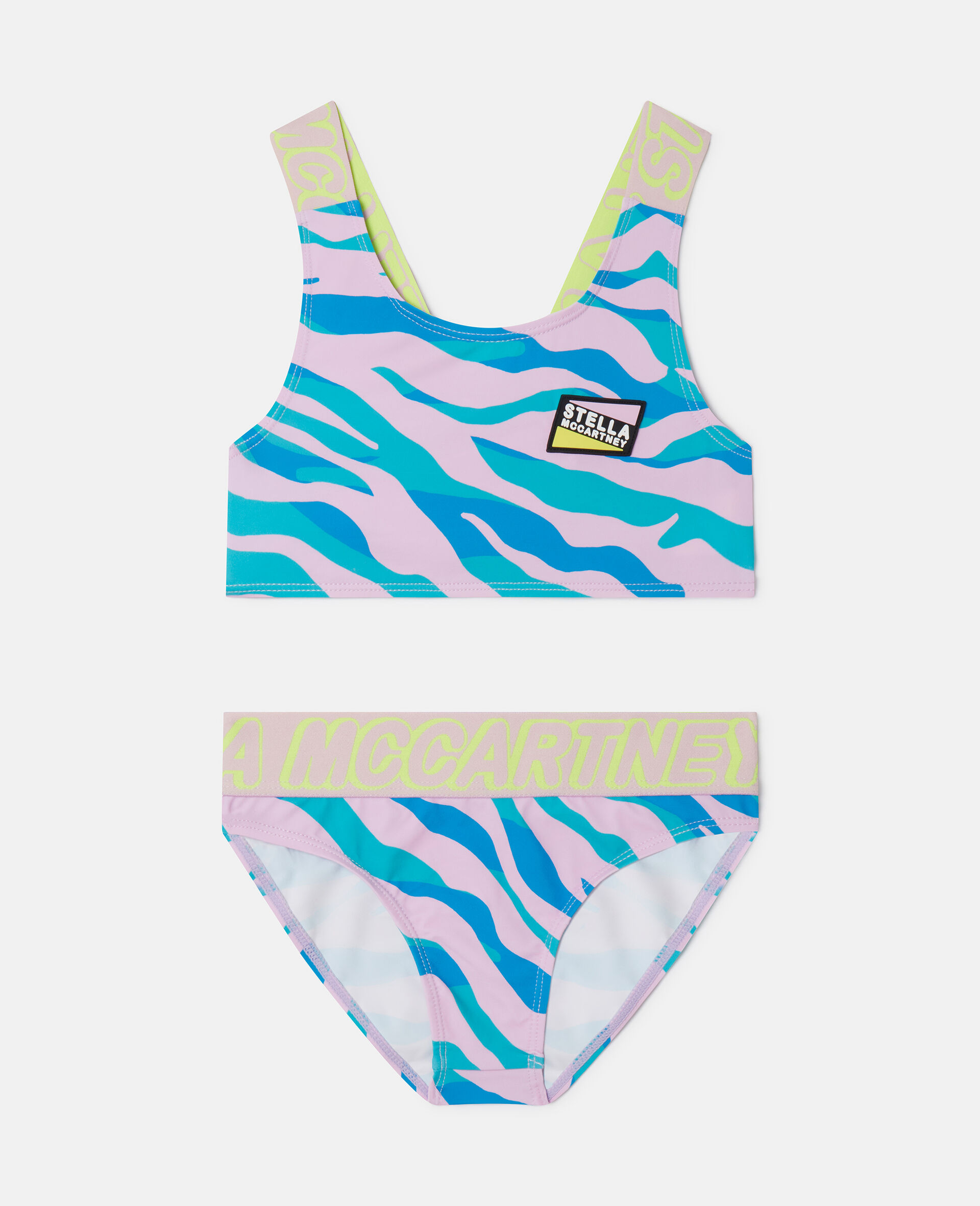 Zebra Print Bikini Set-Multicolour-medium