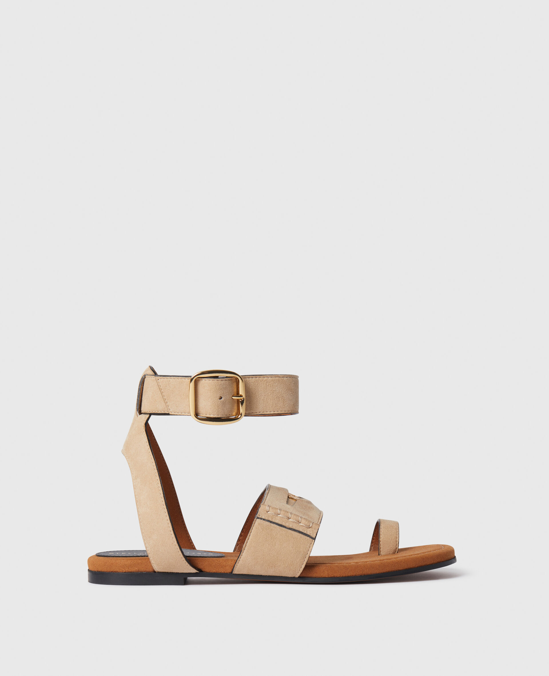 Gaia Ankle Buckle Sandals-Beige-medium