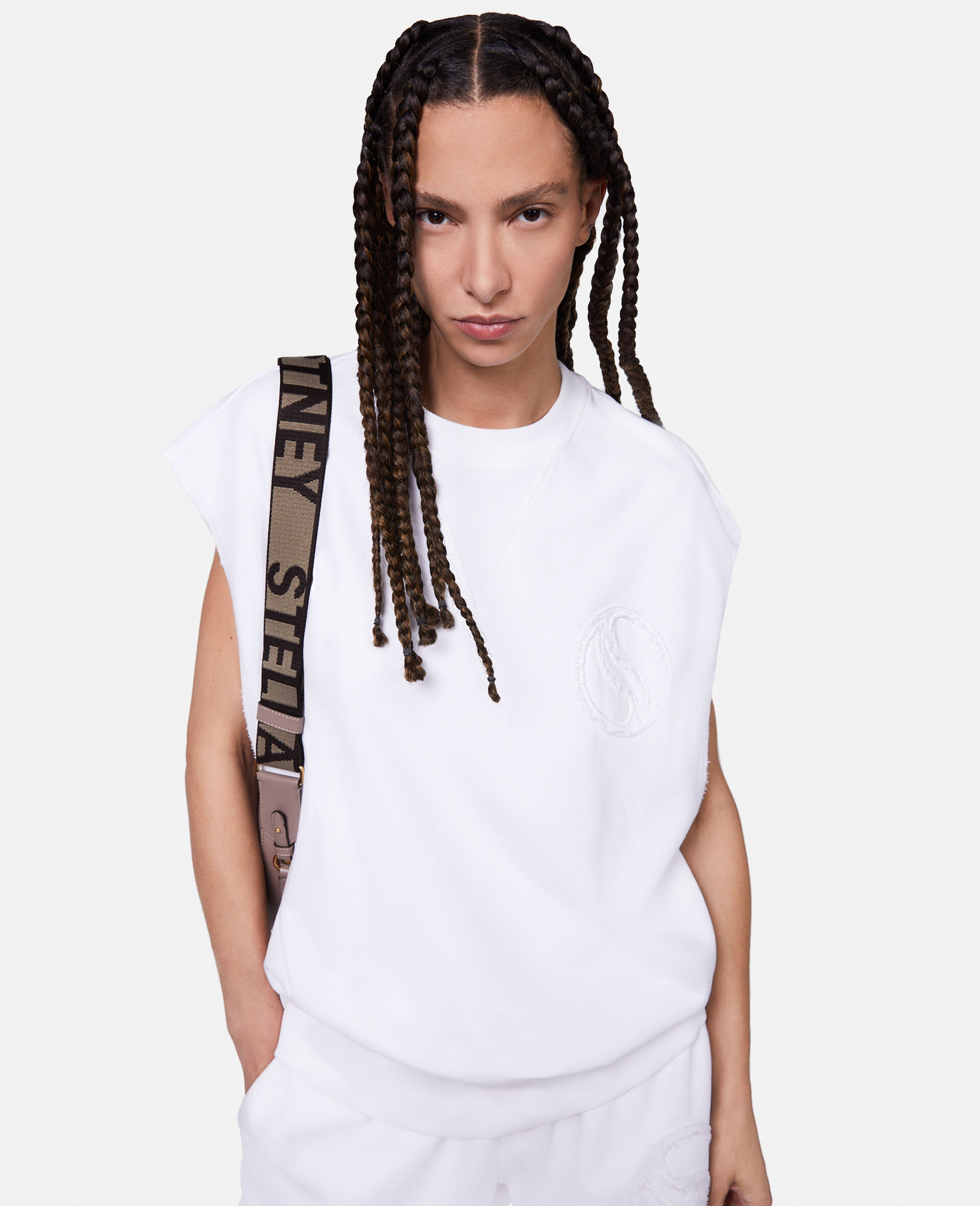 Débardeur oversize S Wave-Blanc-large image number 4