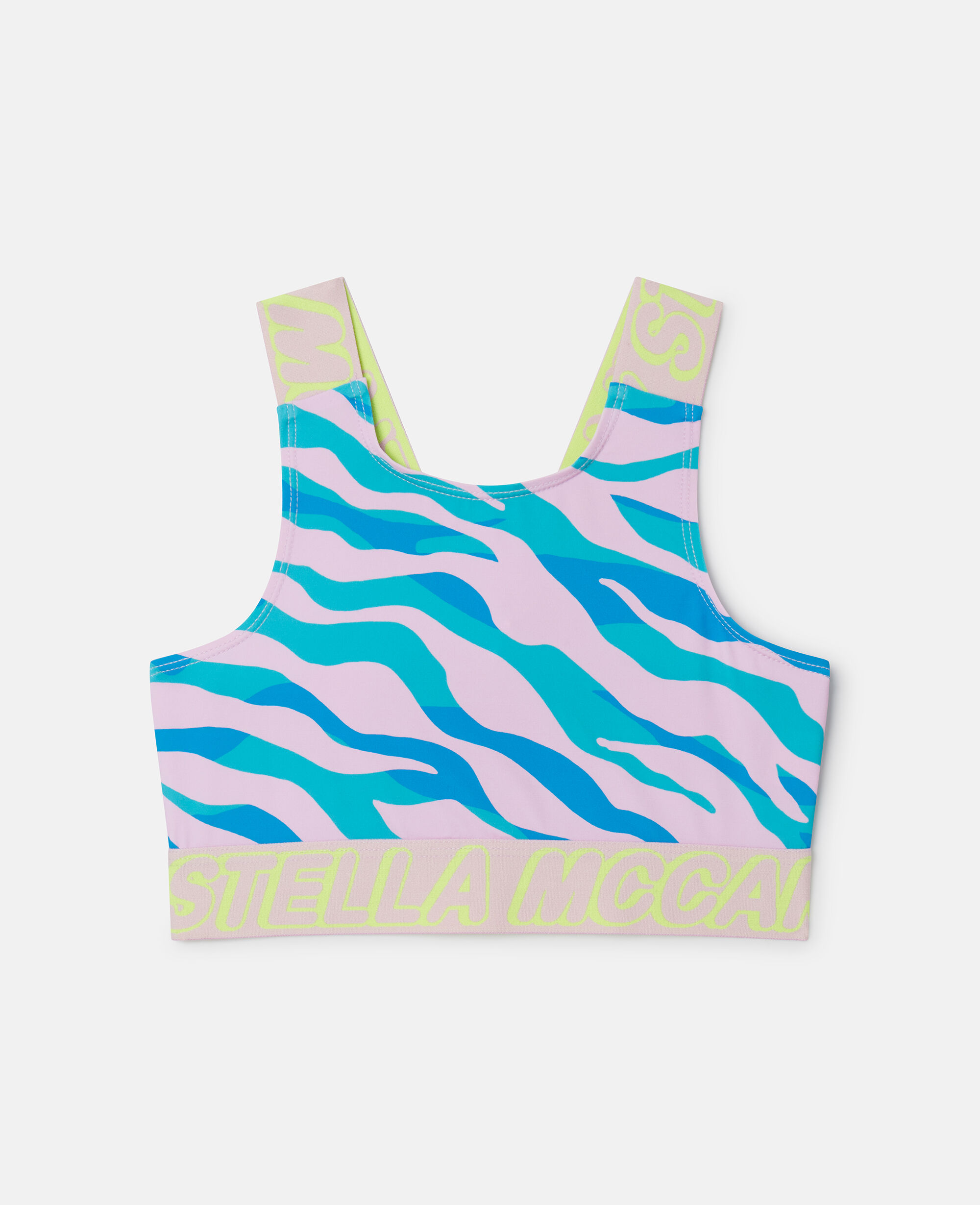 adidas by Stella McCartney Two-Tone Zipped Crop Top - Black