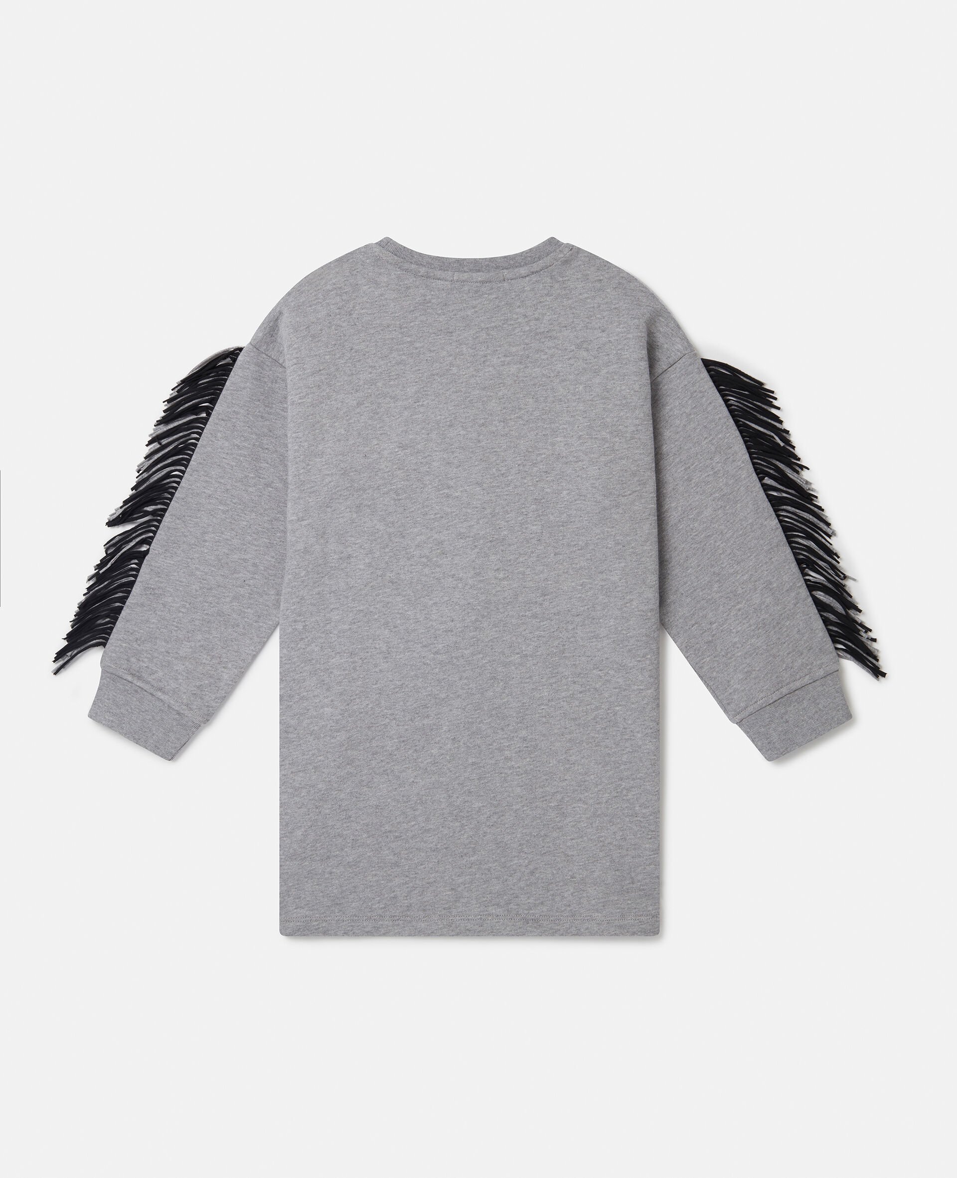 星星图案流苏连衣裙-灰色-large image number 2