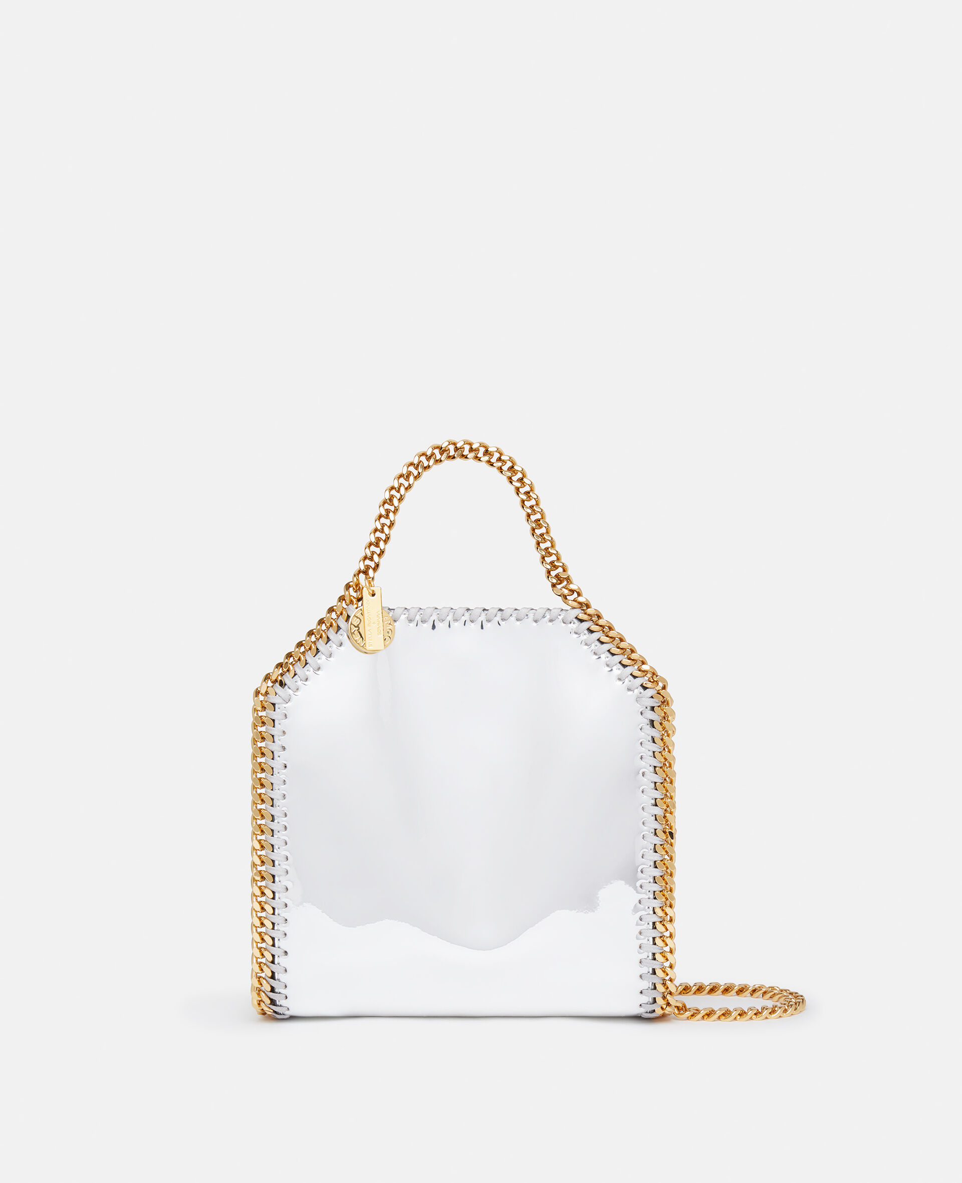 Falabella Mirrored Chrome-Finish Tote Bag-Silver-large image number 0