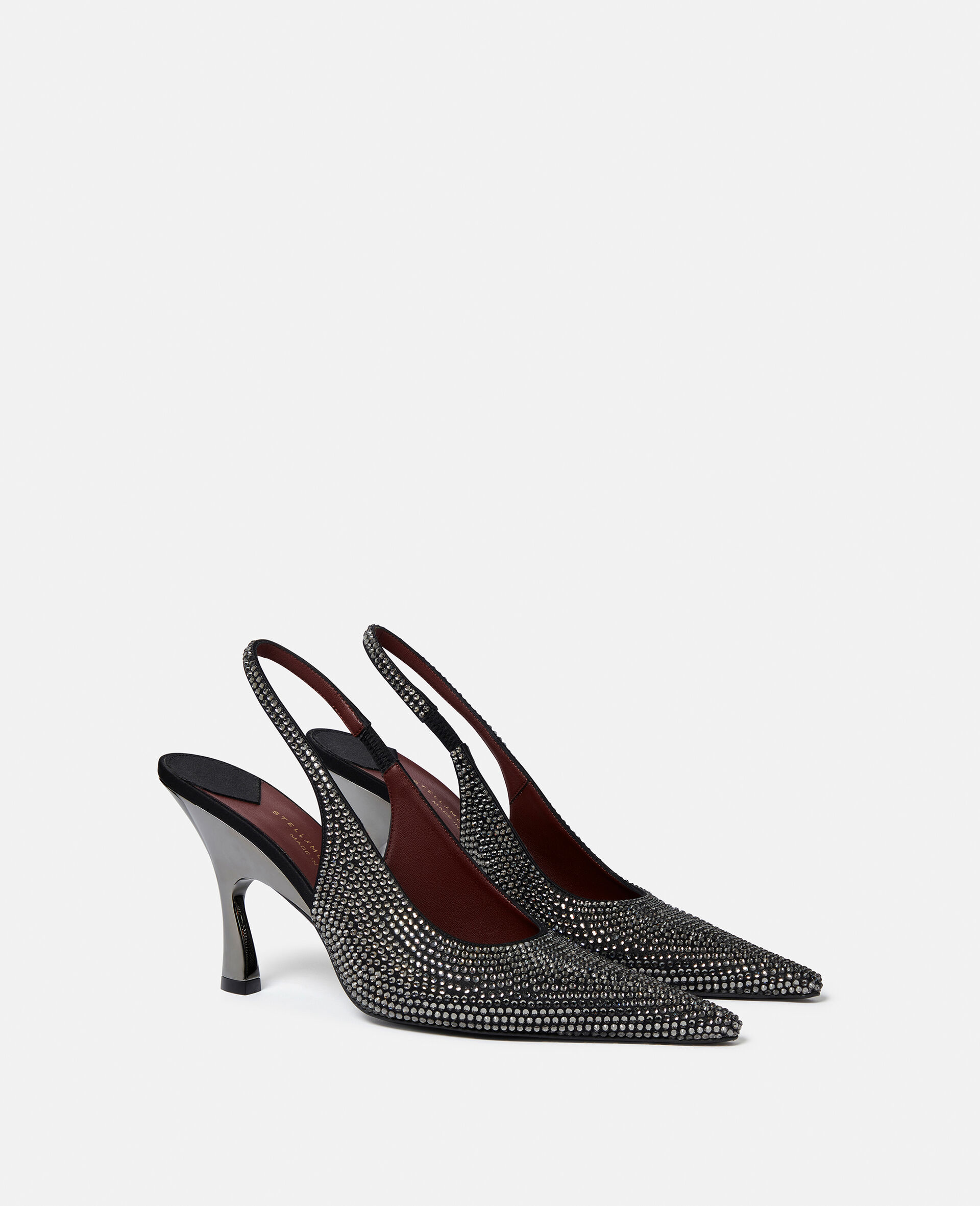 Elsa Crystal-Embellished Slingbacks-Silver-large image number 1