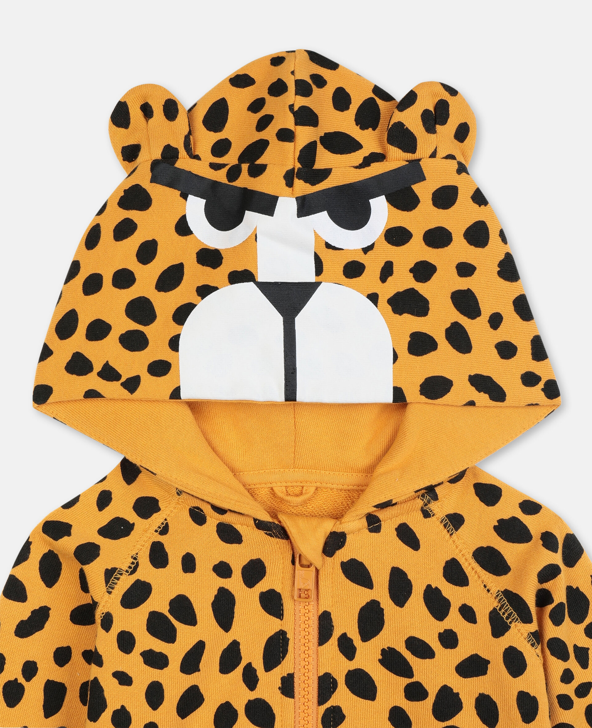 Cheetah Dots Cotton Hoodie -Multicolour-large image number 2