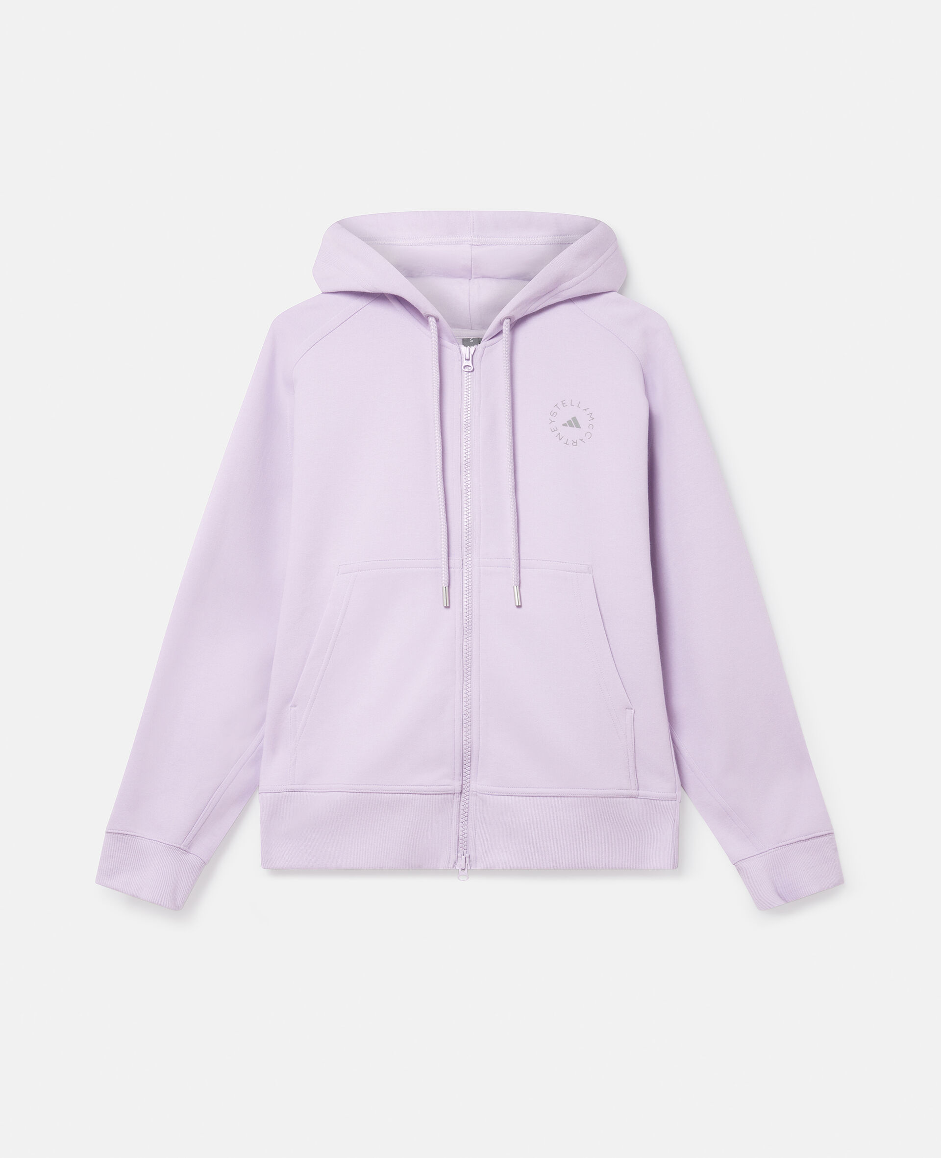 Sweat à capuche zippé et logo-Purple-medium