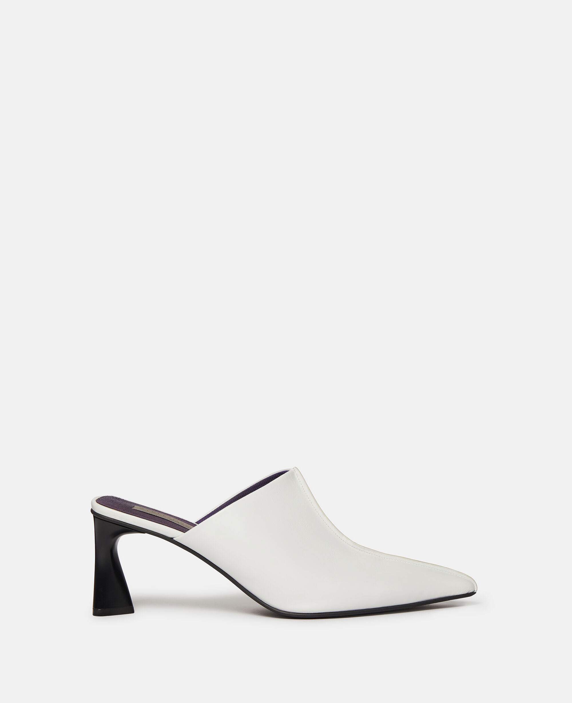 White pointed mule discount heels