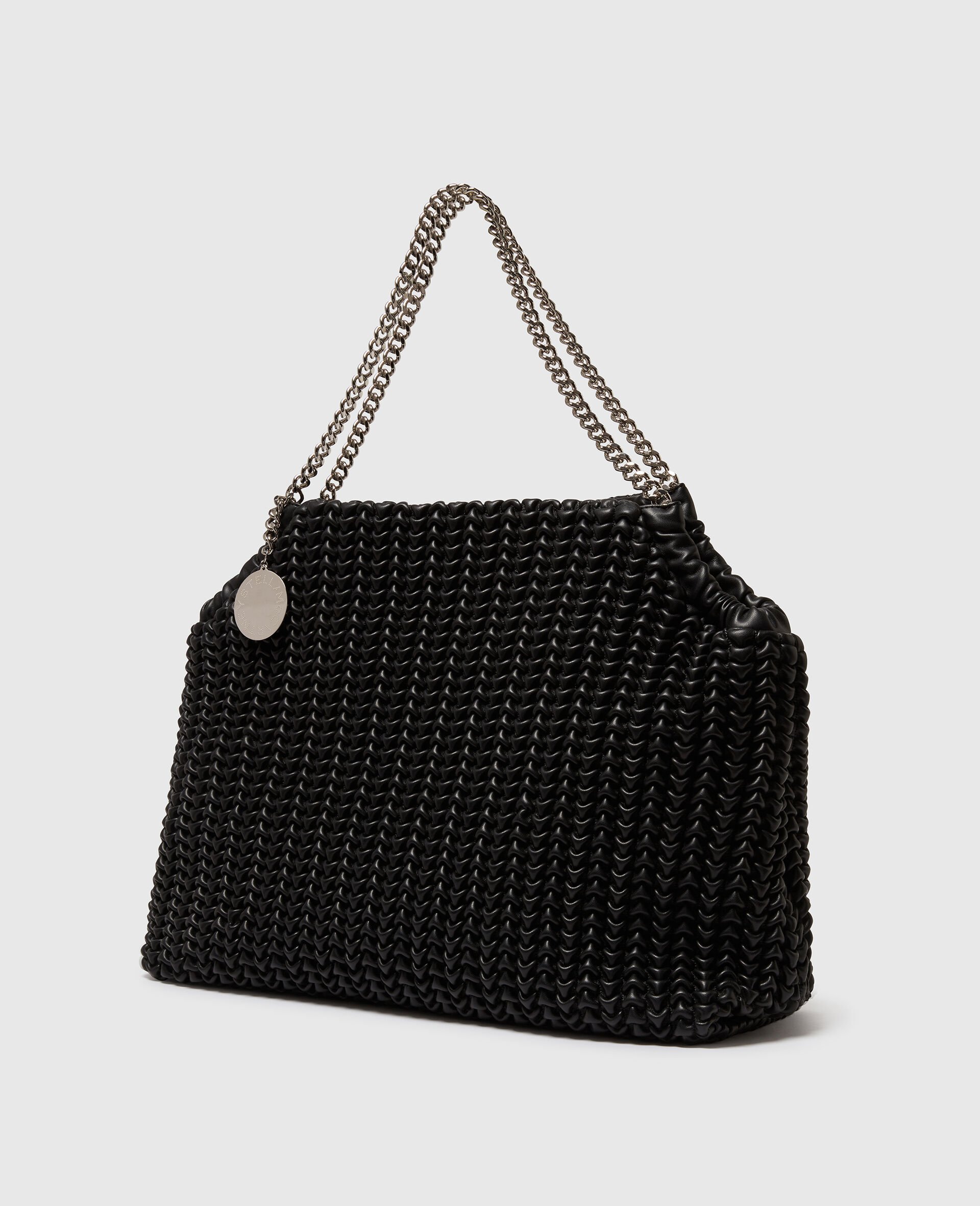 Falabella Popcorn Drawstring Tote Bag-Black-large image number 2