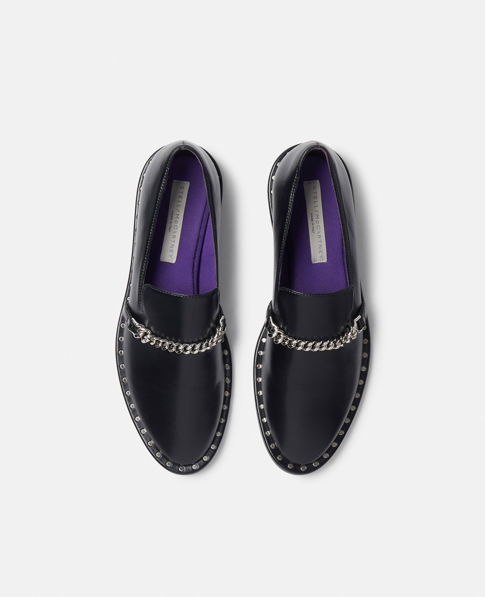 Women Midnight Black Falabella Loafers | Stella McCartney US