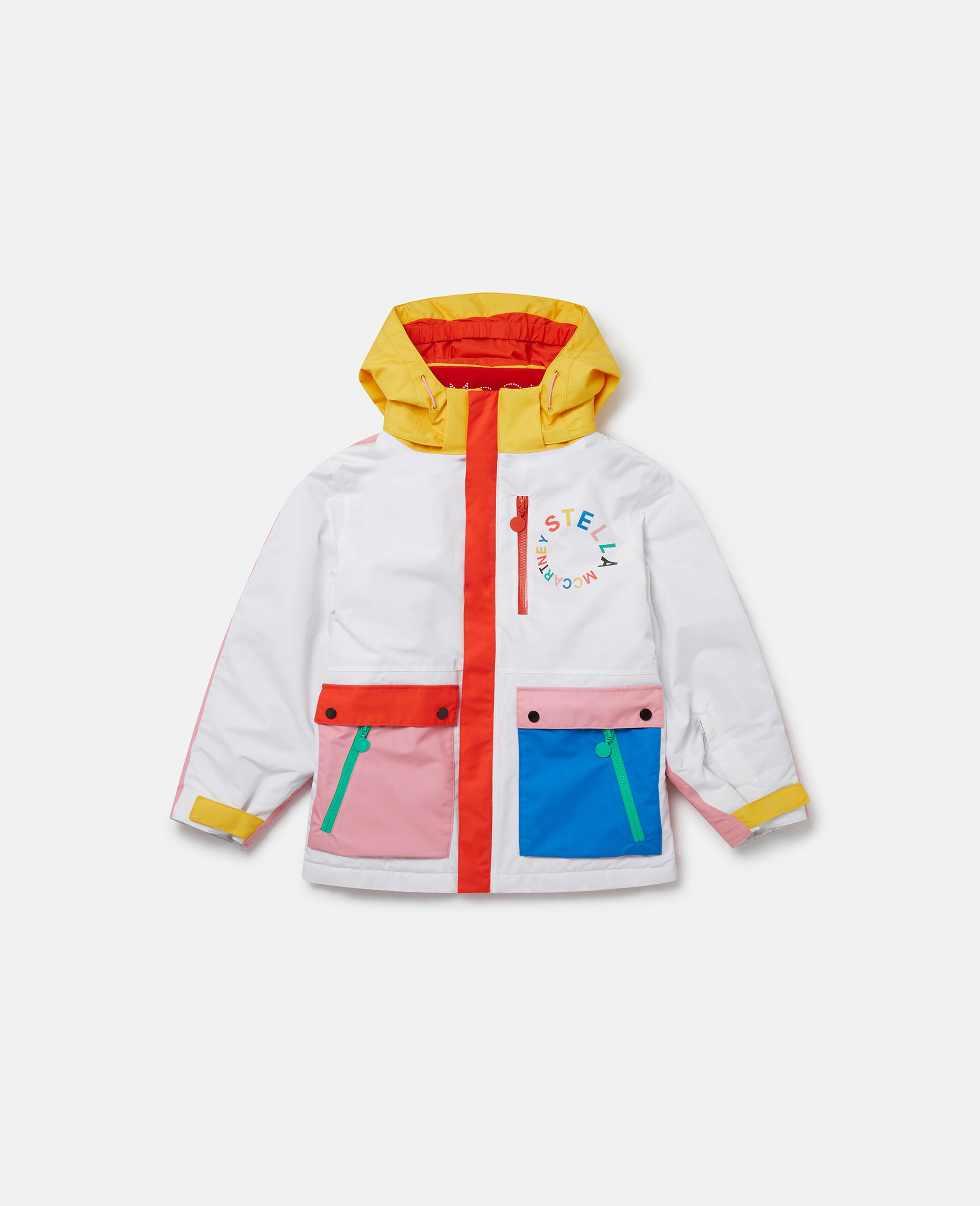 Colourblock Hooded Ski Jacket-Multicoloured-large image number 0