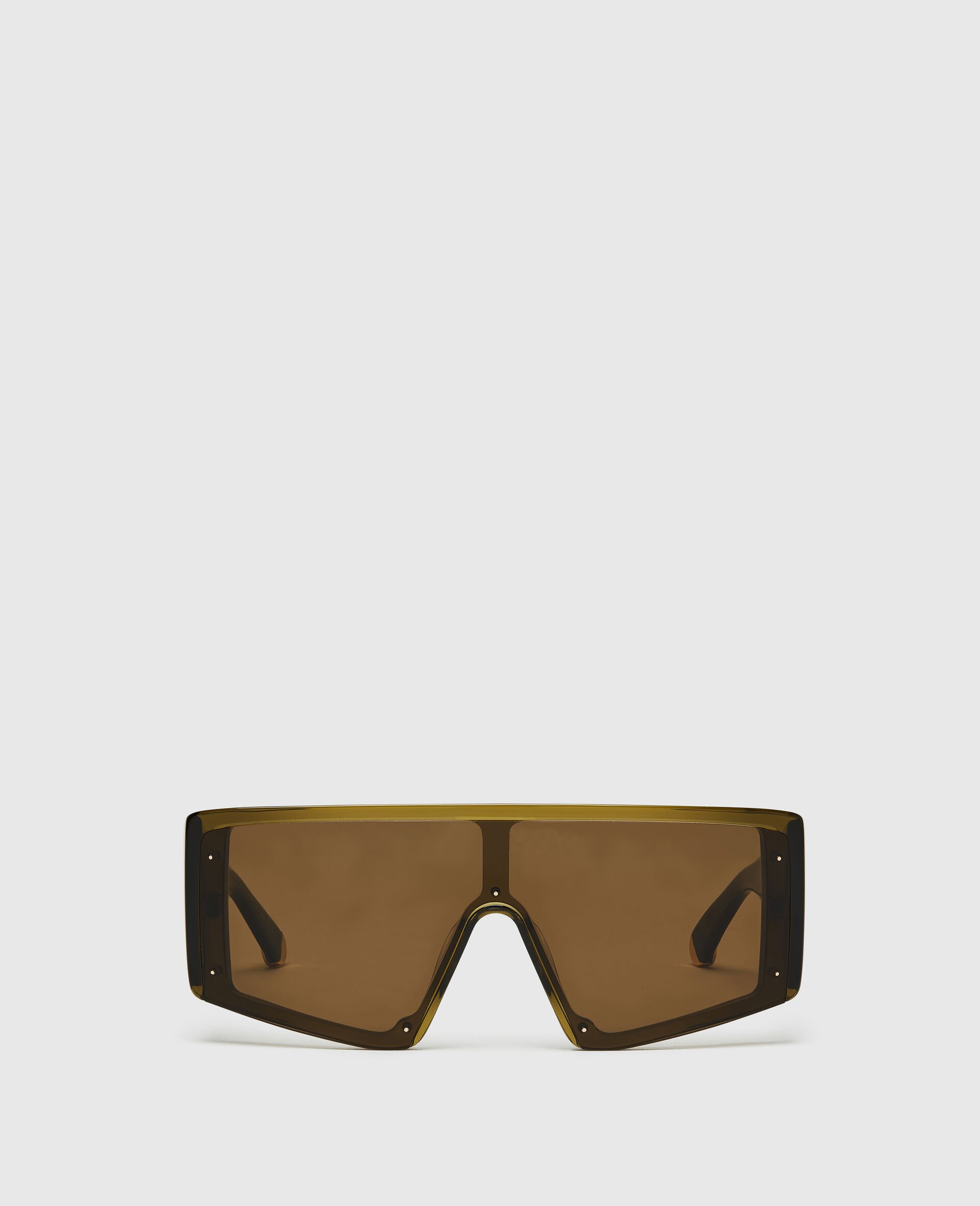 Lunettes de soleil carrees transparentes-Noir-large image number 0