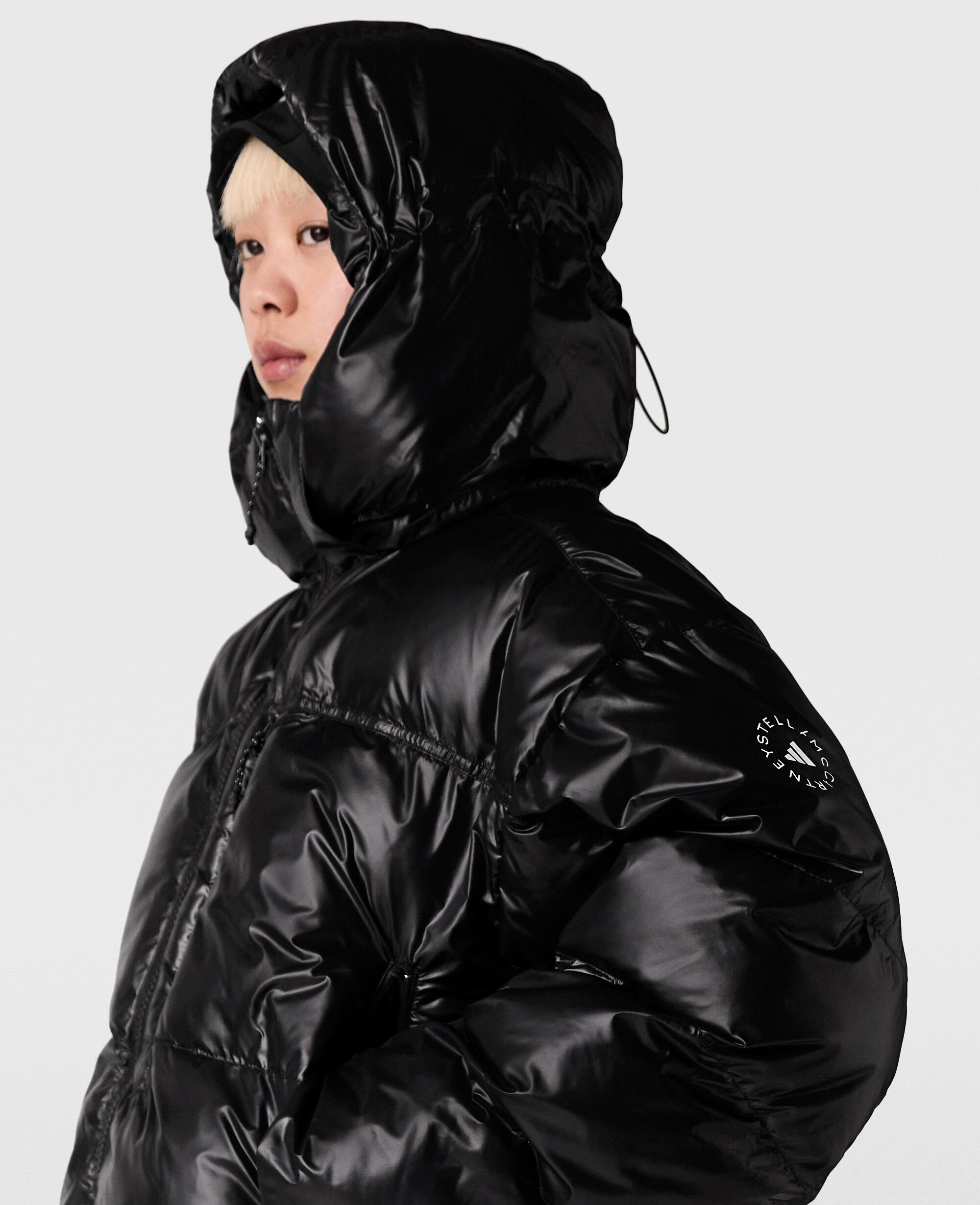 Women Black TrueNature Short Padded Coat | Stella McCartney US