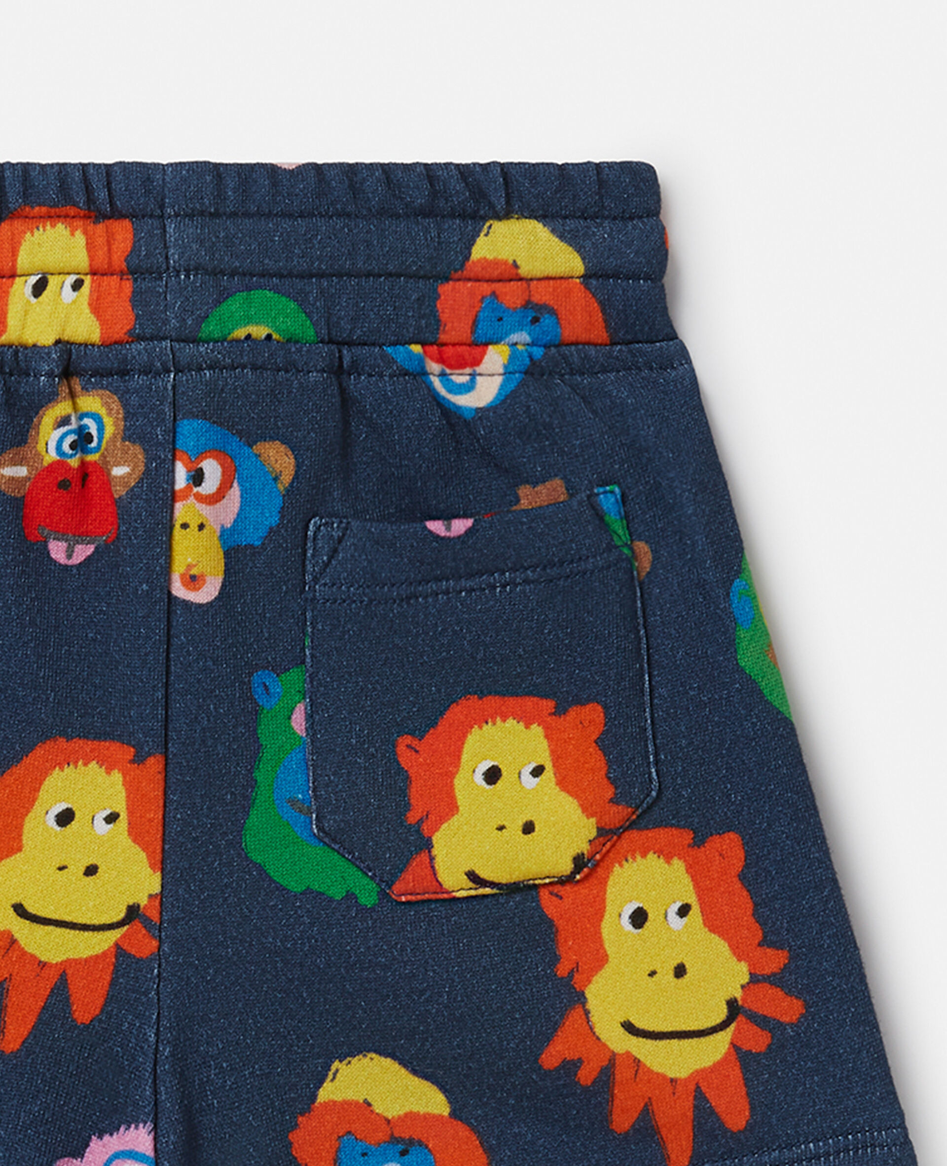 Baby Monkey Print Sweat Shorts-Multicolour-large image number 3