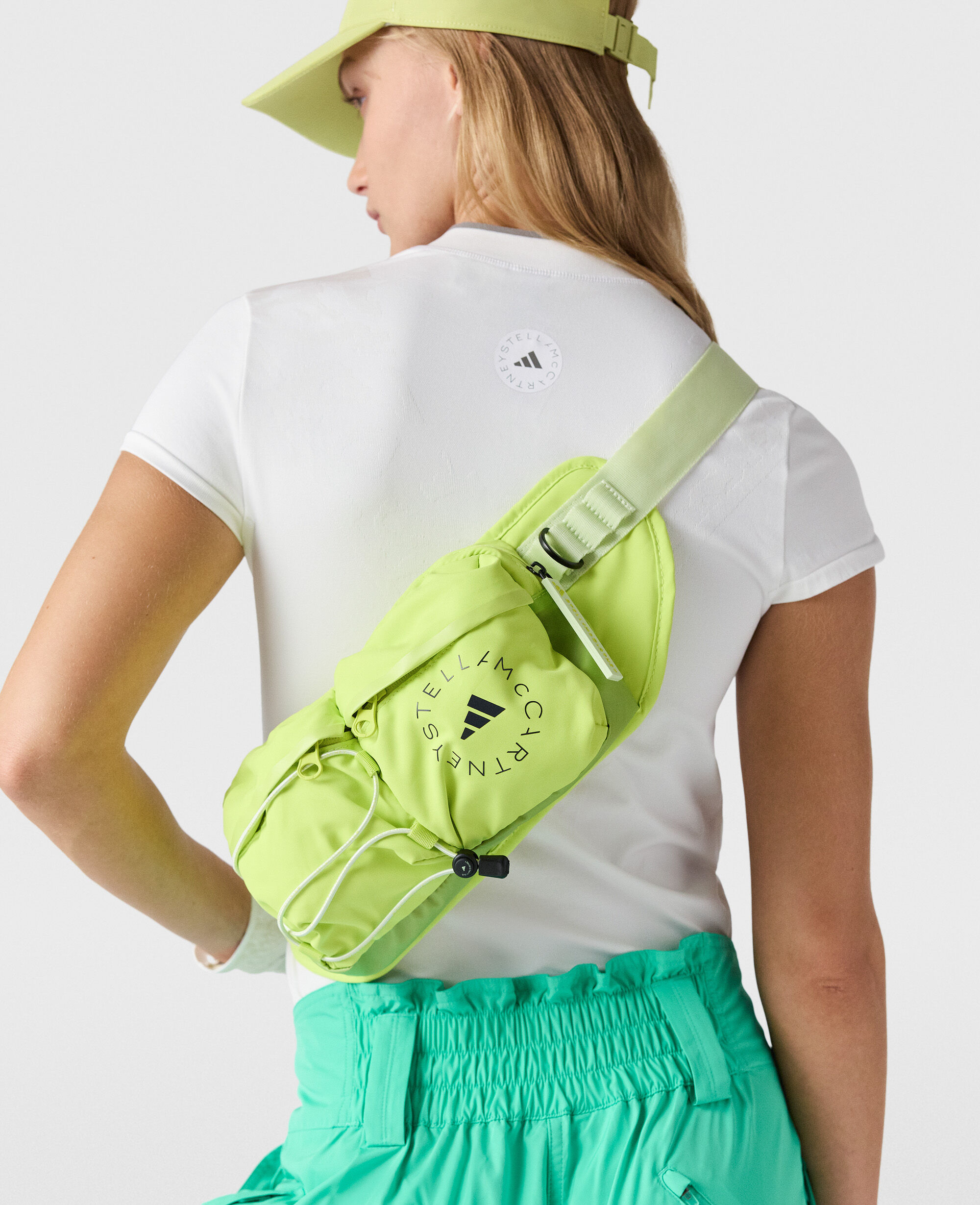 Women Bahia Glow Green Logo Multisport Bag | Stella McCartney US