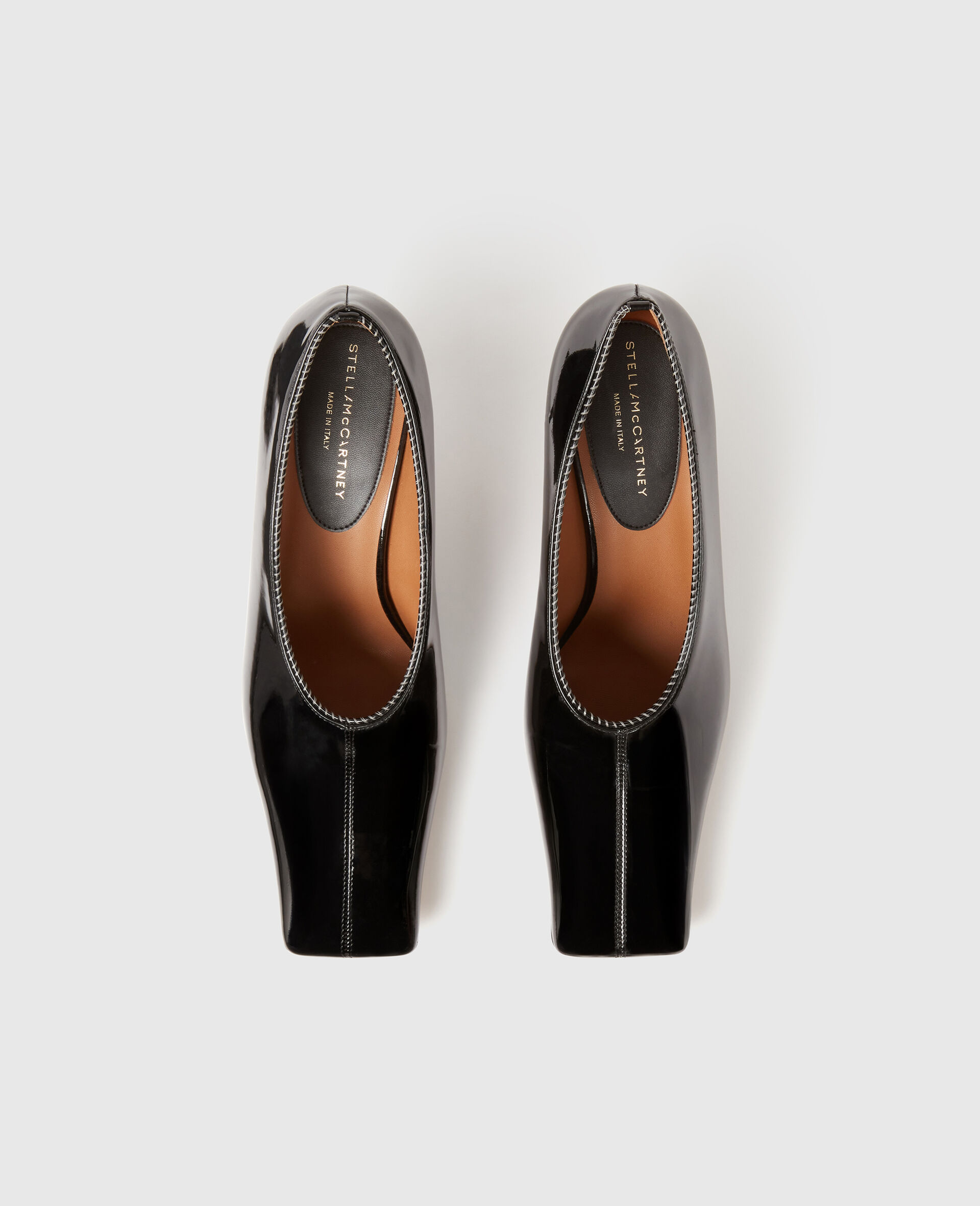 Square-Toe Patent Kitten Heels-Black-large image number 3