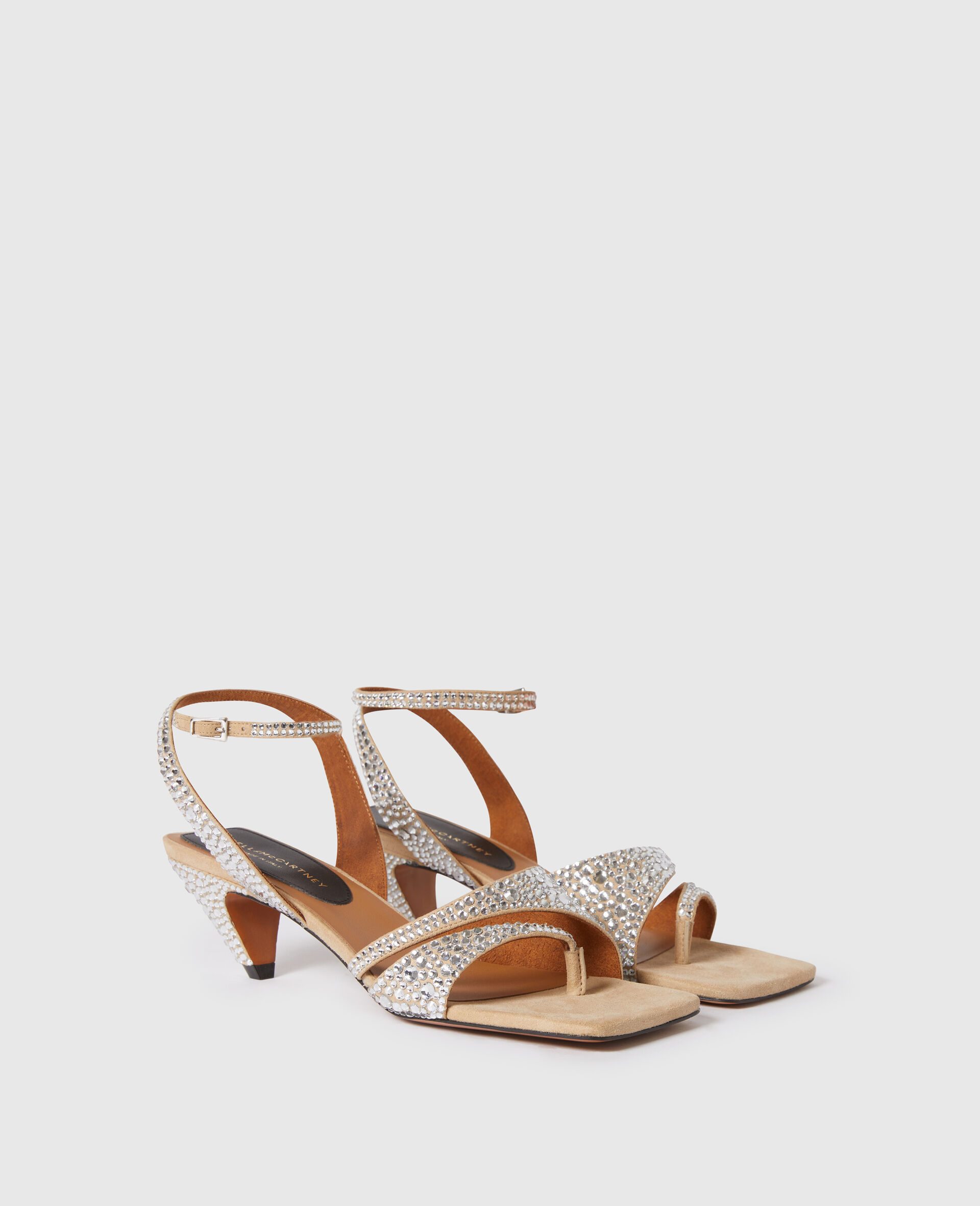 Stella Spur Crystal Hotfix Keilabsätze-Beige-medium