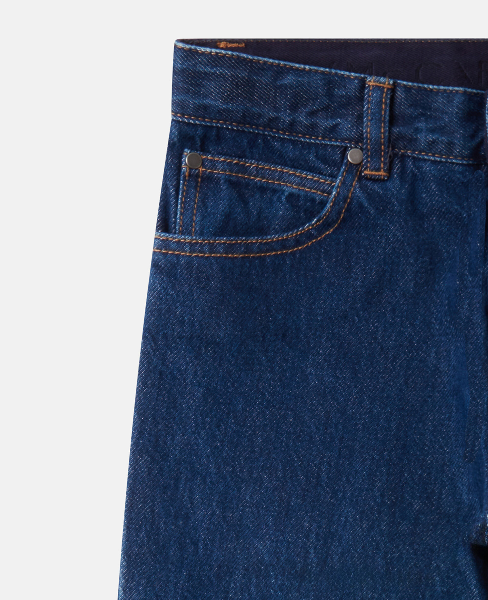 Jeans in Denim con Grafica Amici della Terra-Blu-large image number 2