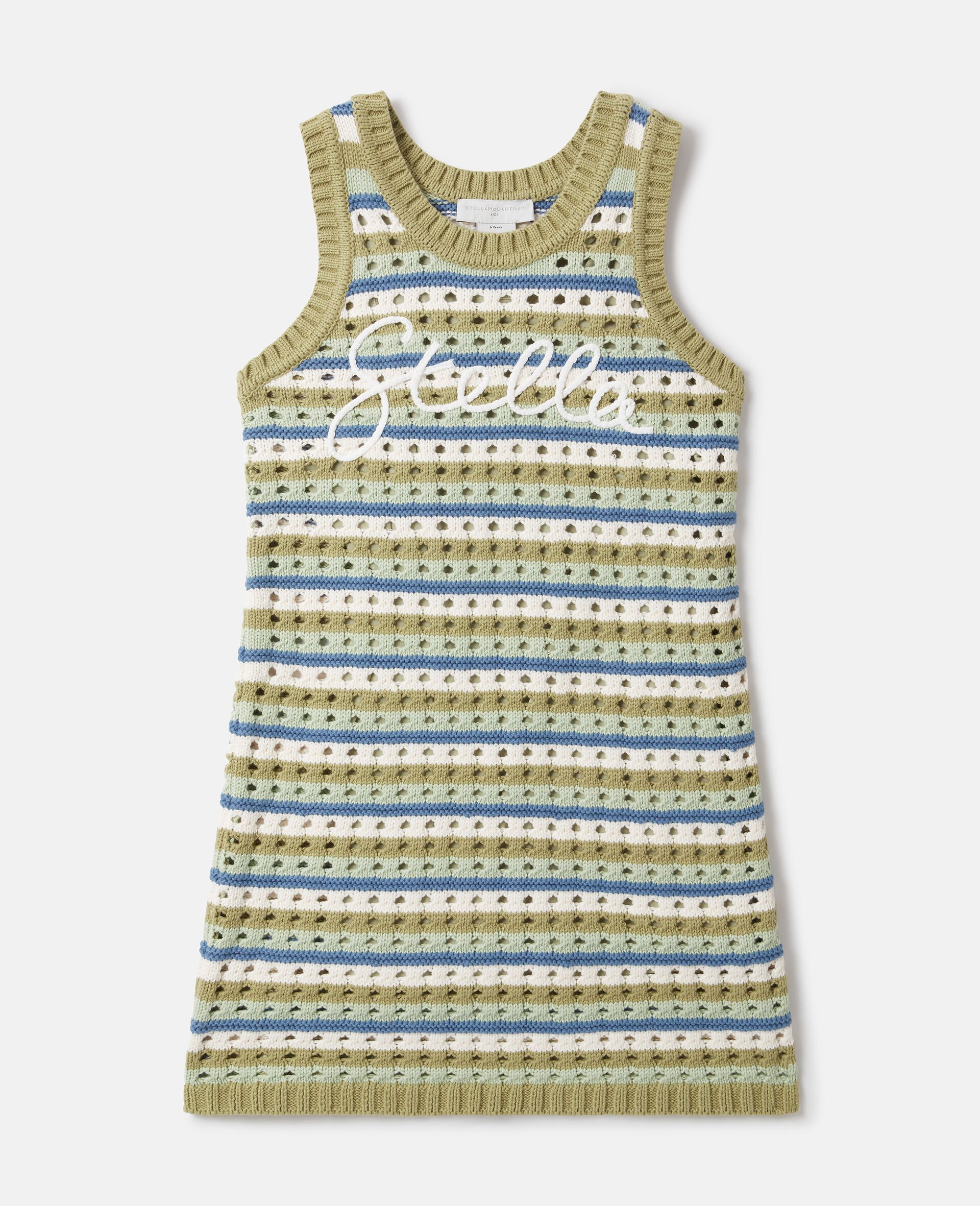 Striped Knit Tank Dress-Multicolour-medium