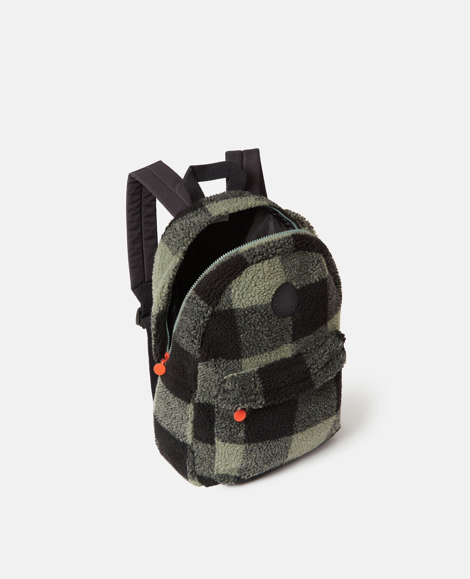 Check Print Backpack-Green-large Check Print Backpack-Green-large image number 3