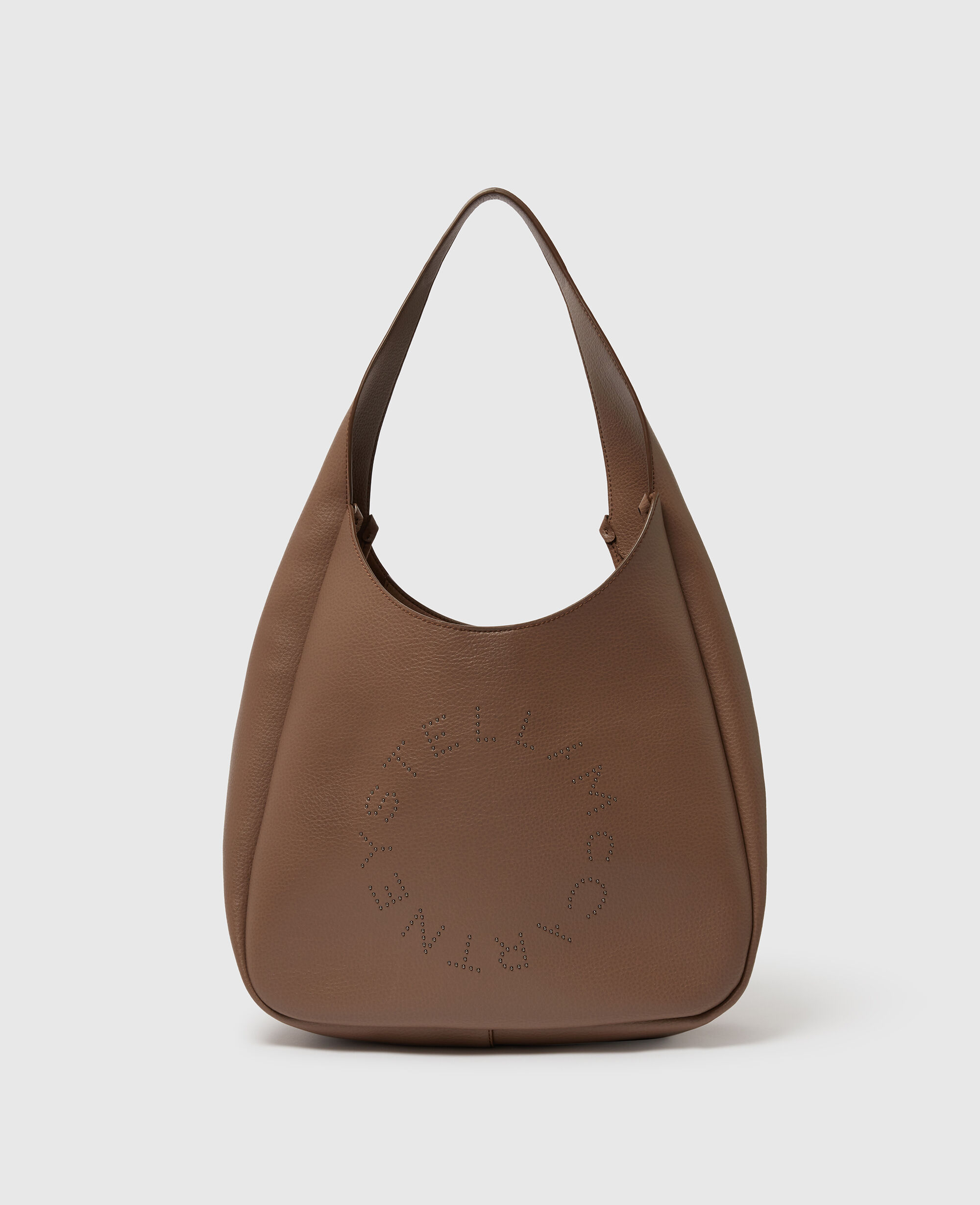 【Stella McCartney】Large Hobo Bag ブラウン Women Balsam Logo Slouchy Hobo Tote Bag | Stella McCartney US