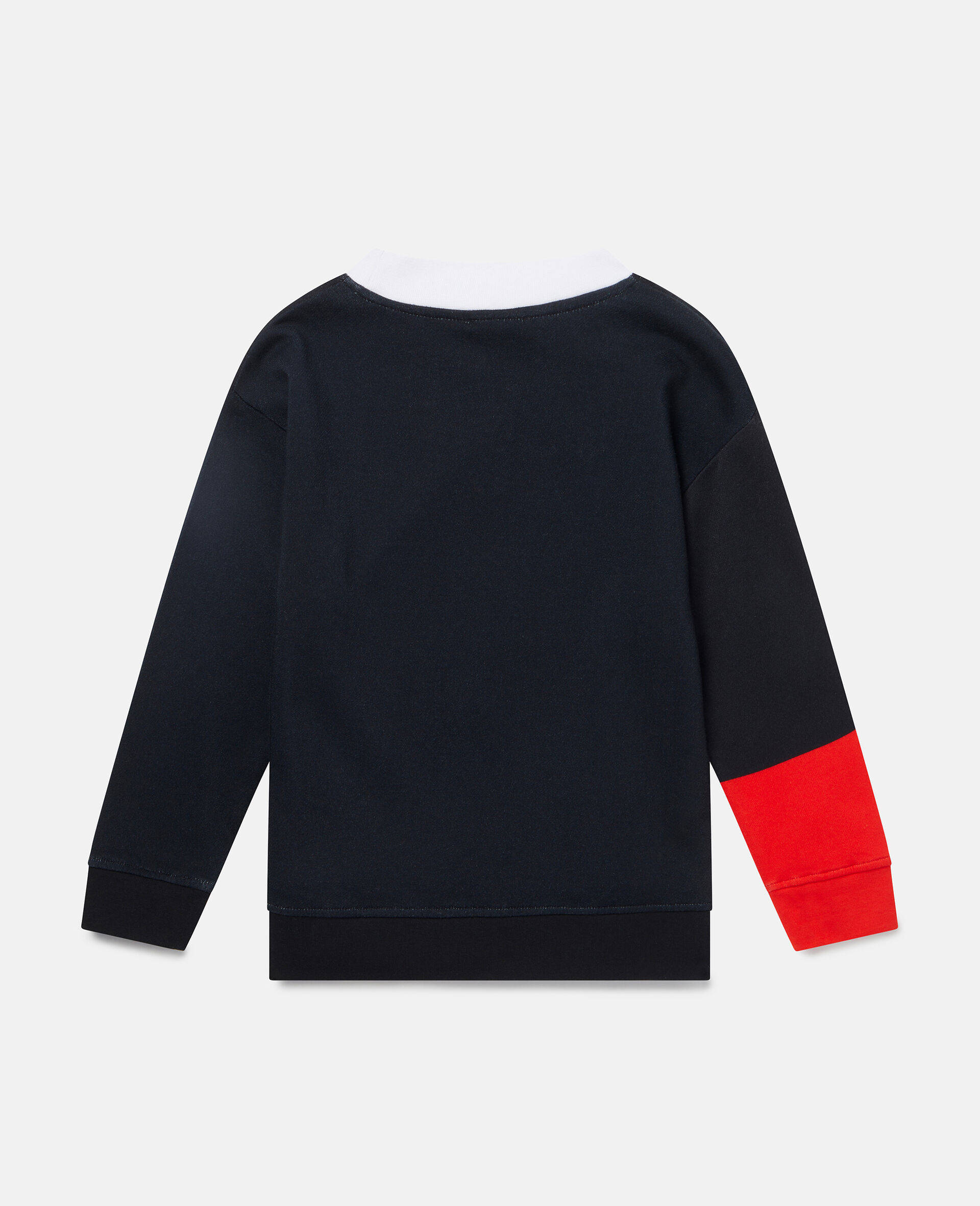 SMC Print Cotton Fleece Sweatshirt-Black-large image number 2