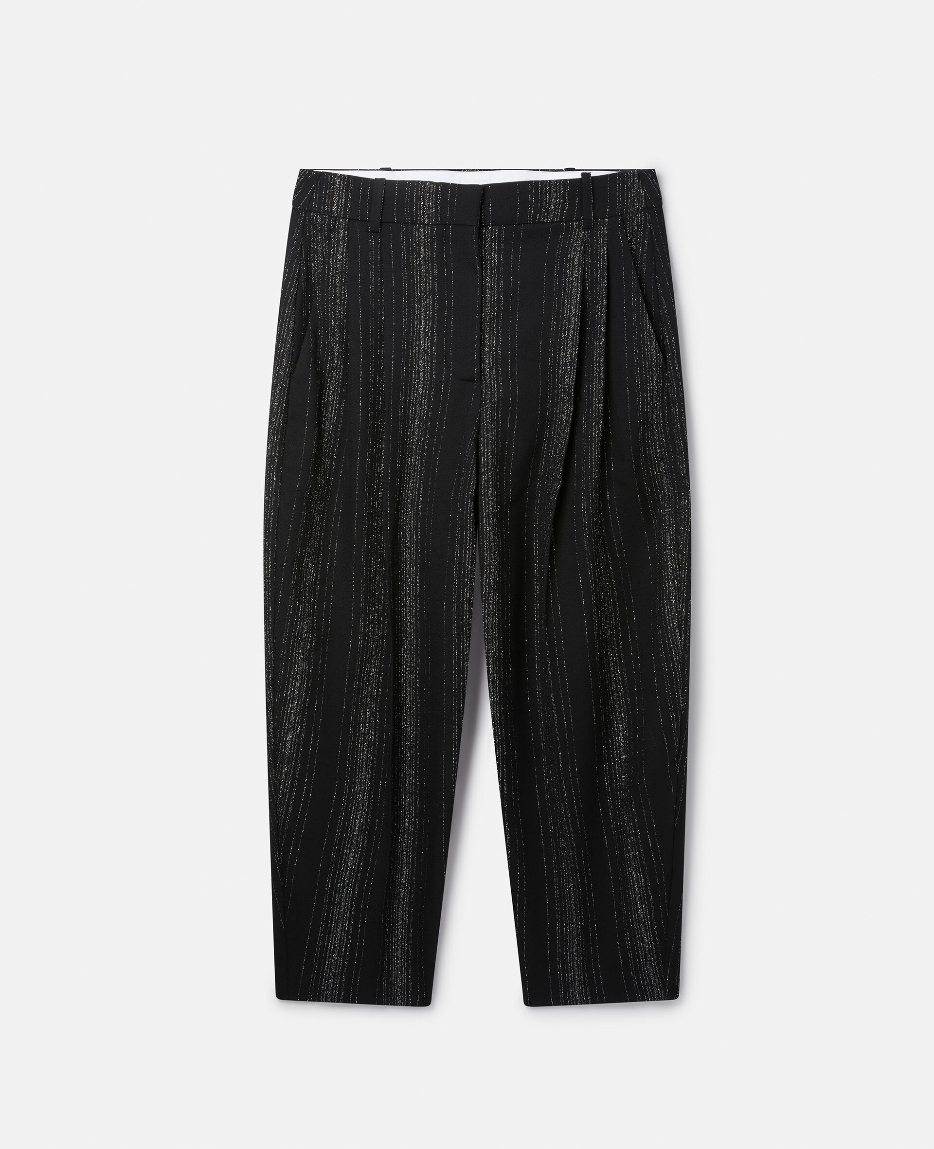 Tailored Wool Trousers-Black-large
