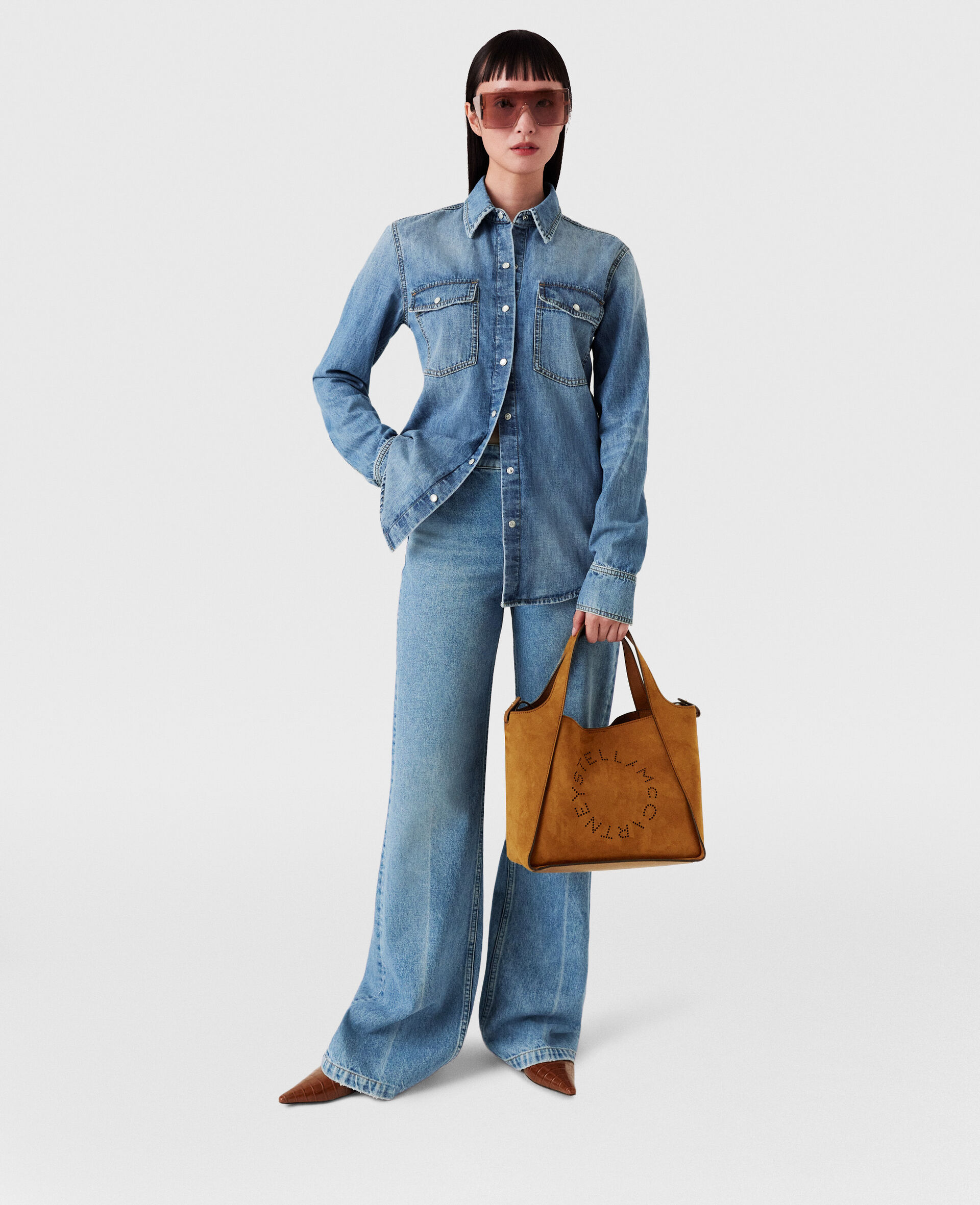 Jean bootcut avec chaine Falabella aux poches-Bleu-medium