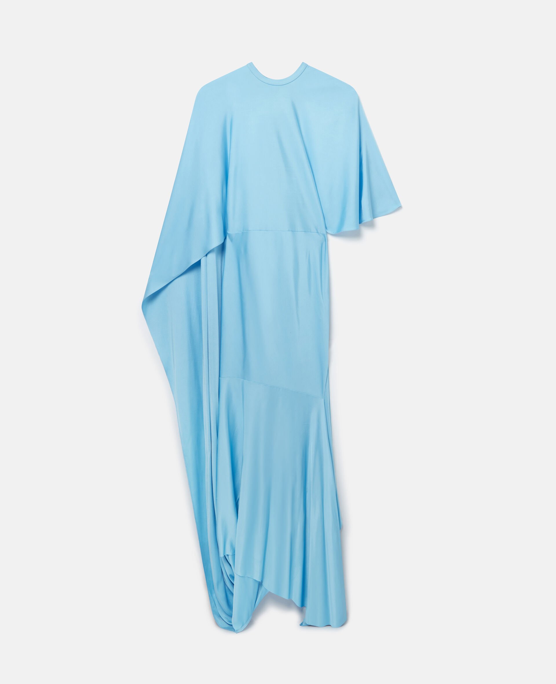 Asymmetric Cape Sleeve Dress-Black-large image number 0