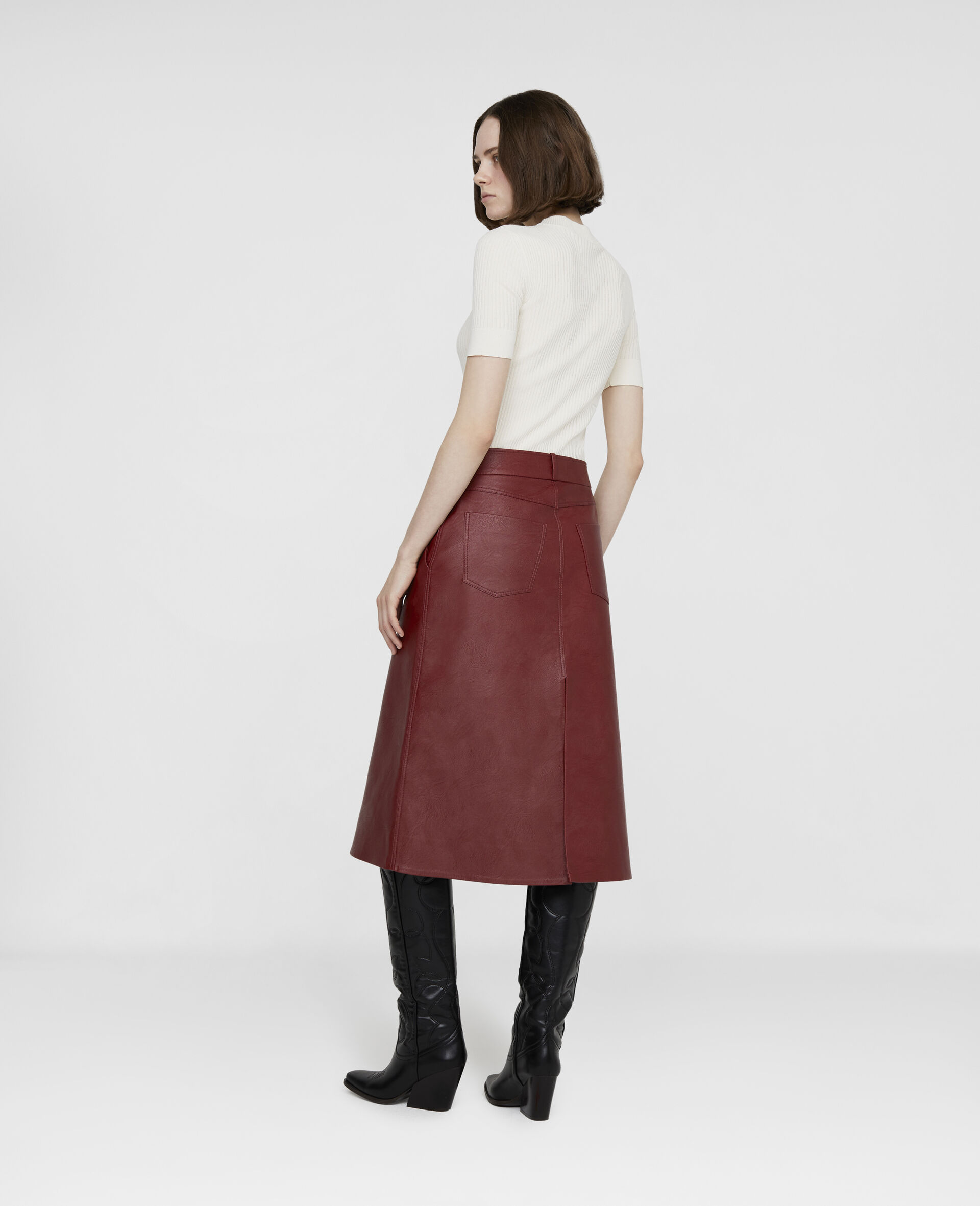 Alter Mat Midi Skirt-Beige-large image number 2