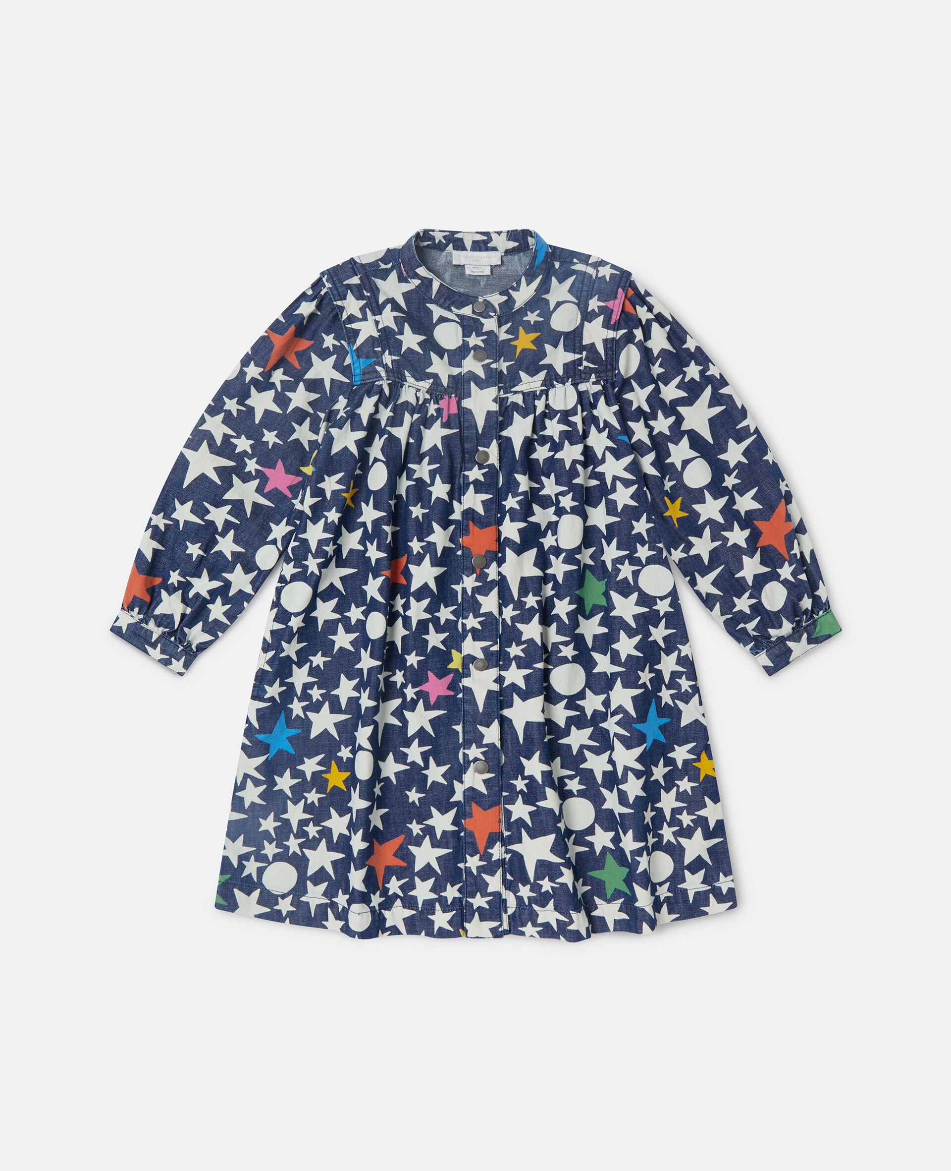 Star Print Long-Sleeve Dress-Multicolour-medium