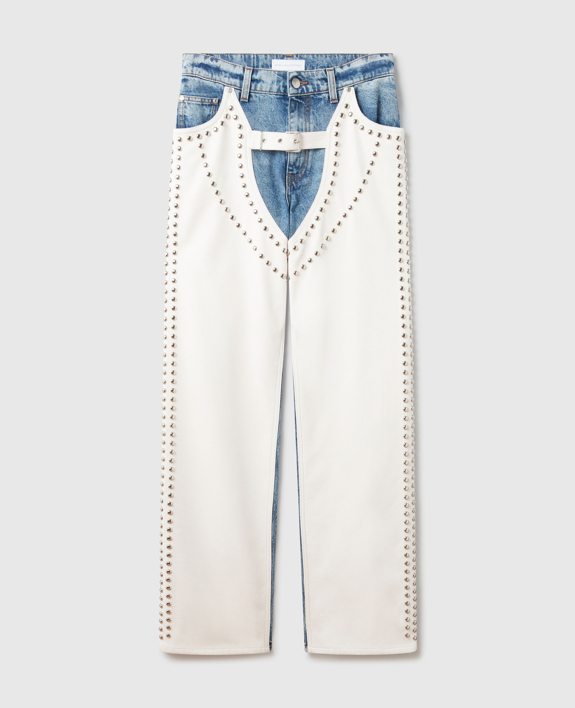 Chaps Studded Straight-Leg Jeans-White-medium