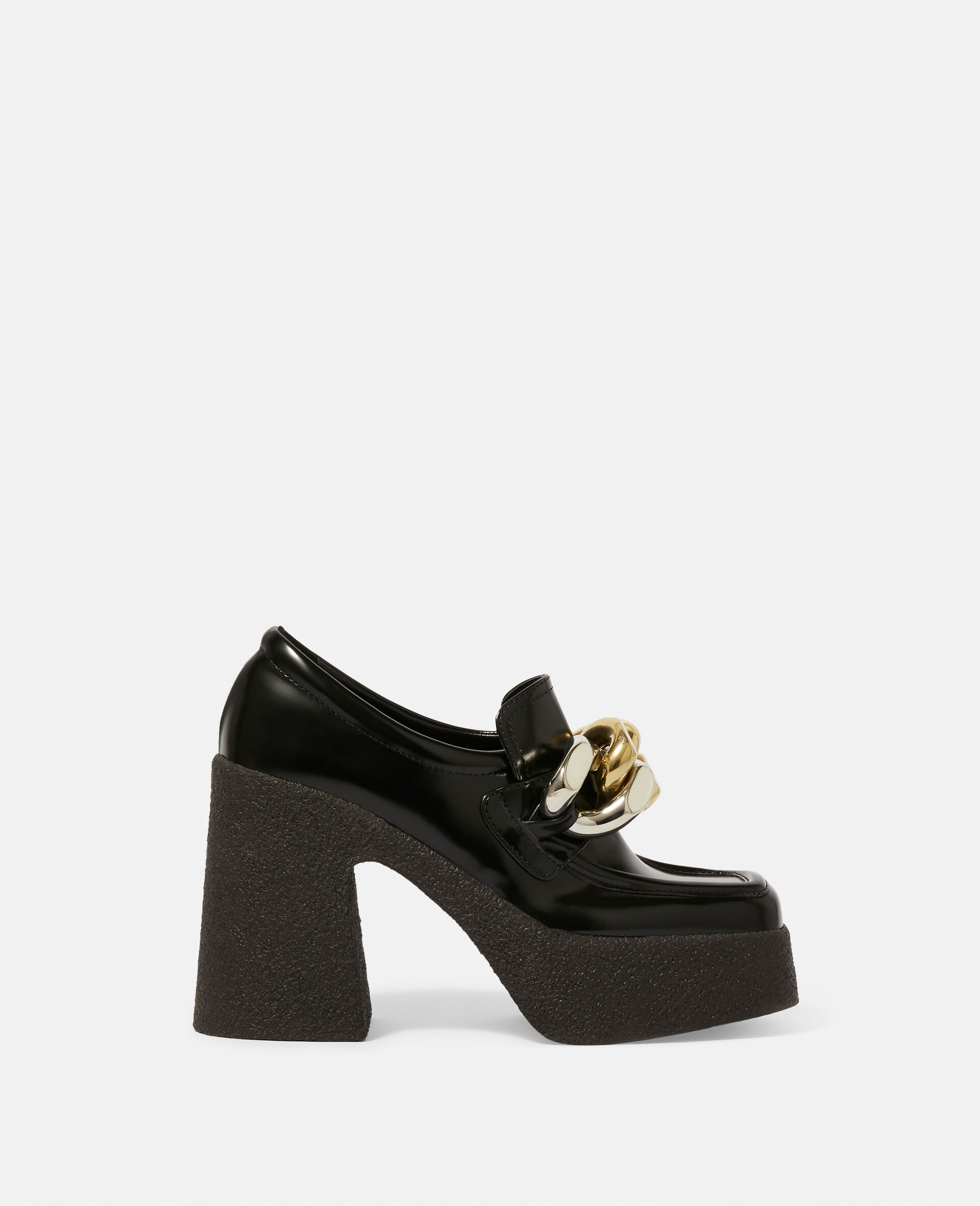 Skyla Chunky Heel Loafers-Black-large image number 0