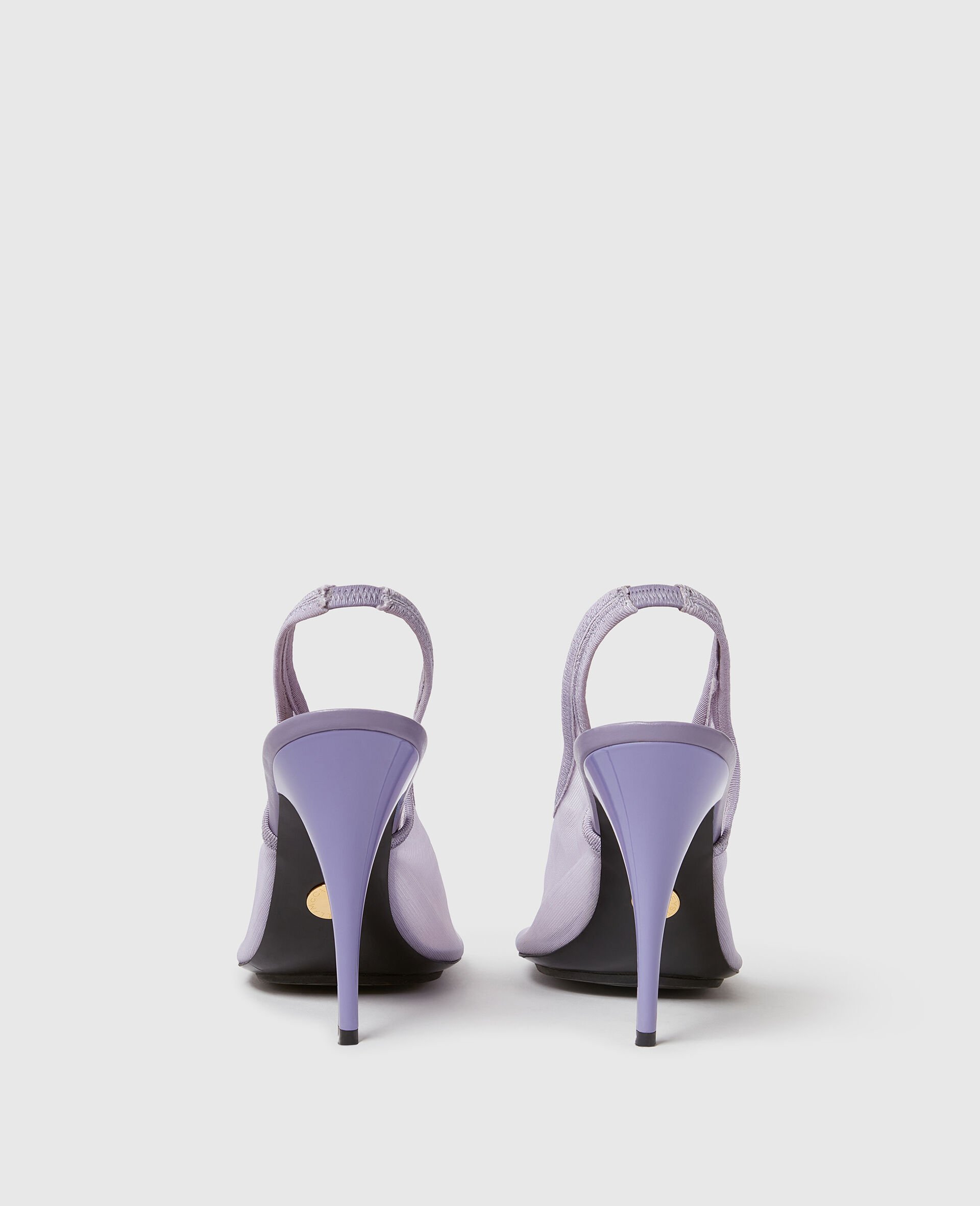 Escarpins a bride arriere en mesh extensible-Purple-large image number 2